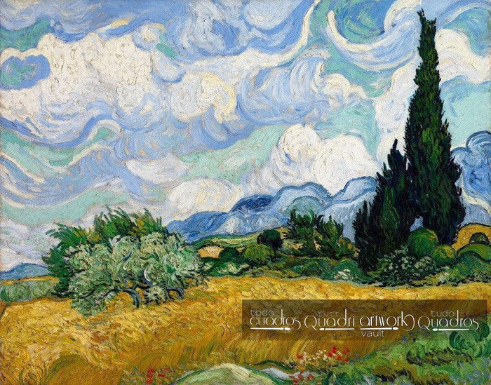 Campo di grano con cipressi, Van Gogh