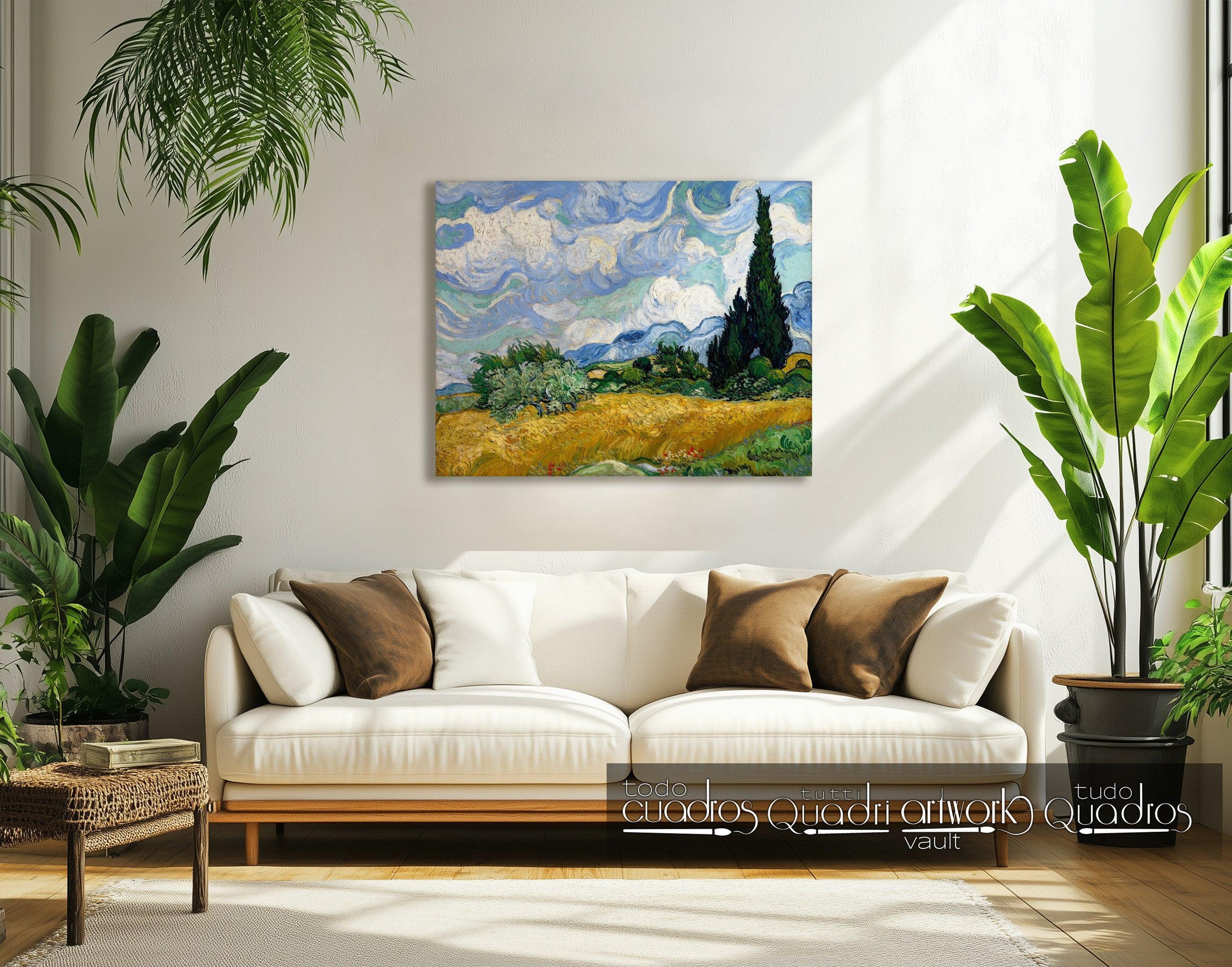 Campo di grano con cipressi, Van Gogh