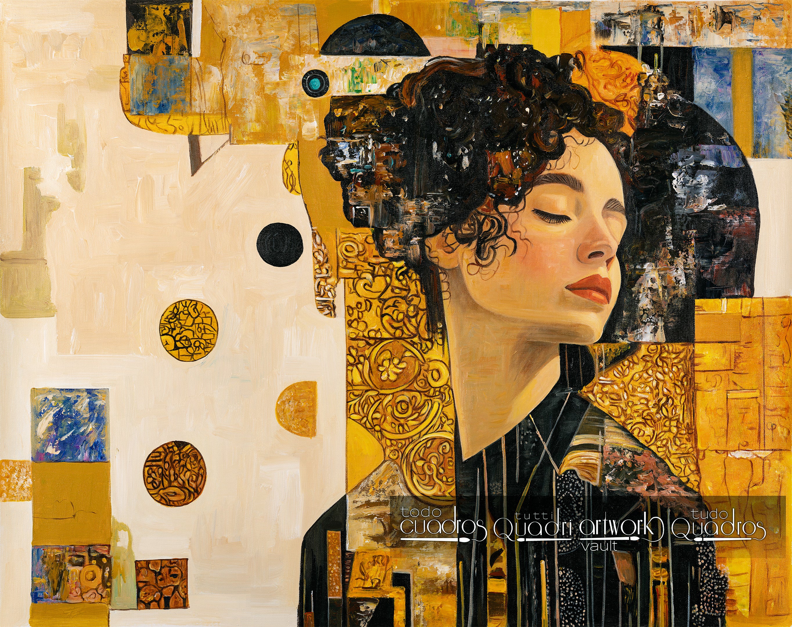 Ritratto in oro, stile Klimt