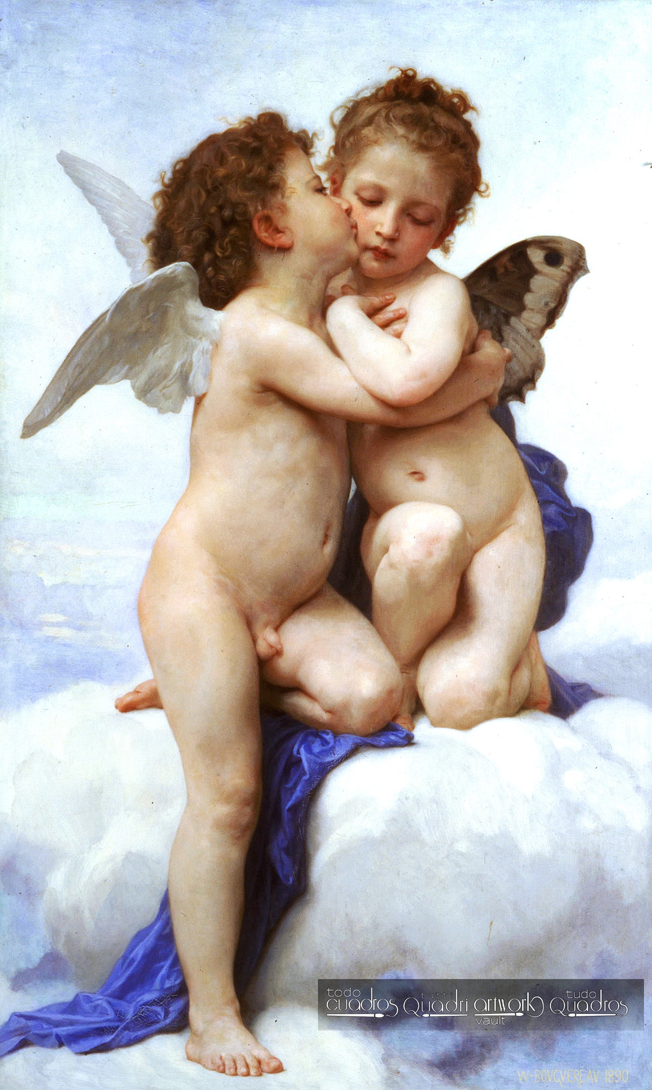 Amore e Psiche, bambini, Bouguereau