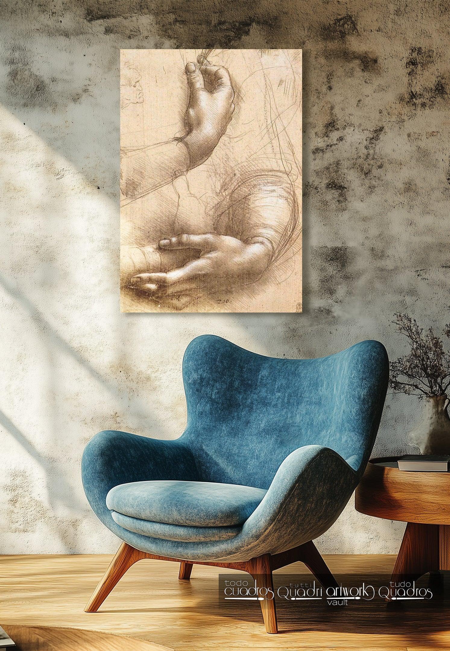 Studio di braccia e mani, Leonardo da Vinci