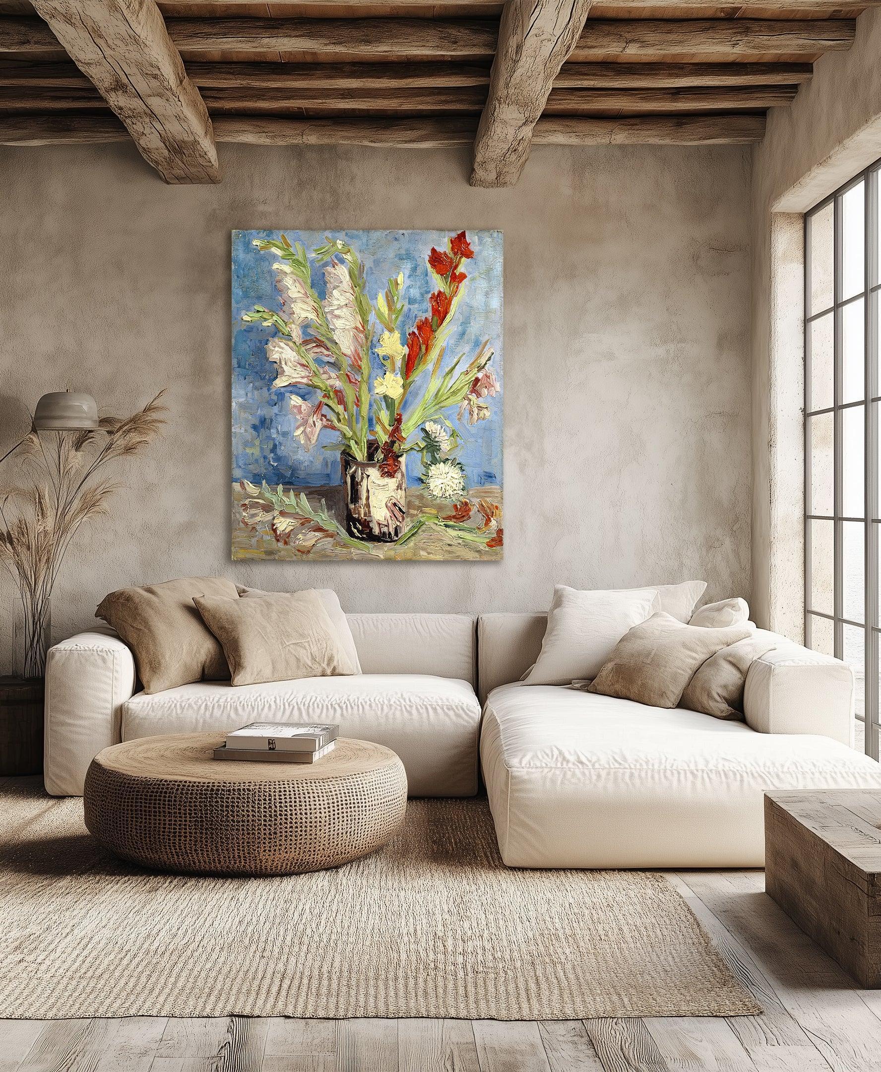 Vaso di gladioli e astri Cinesi, Van Gogh