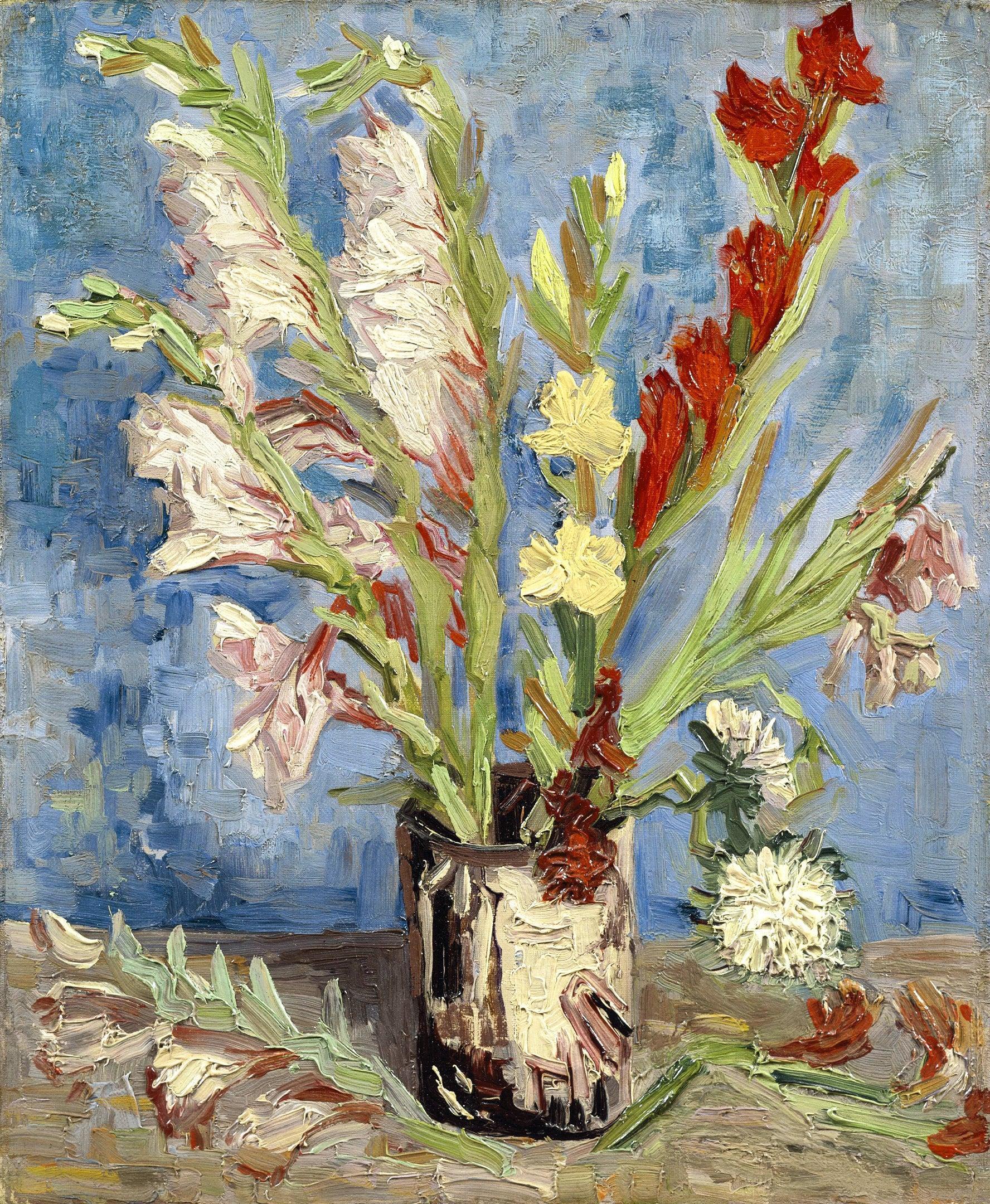 Vaso di gladioli e astri Cinesi, Van Gogh