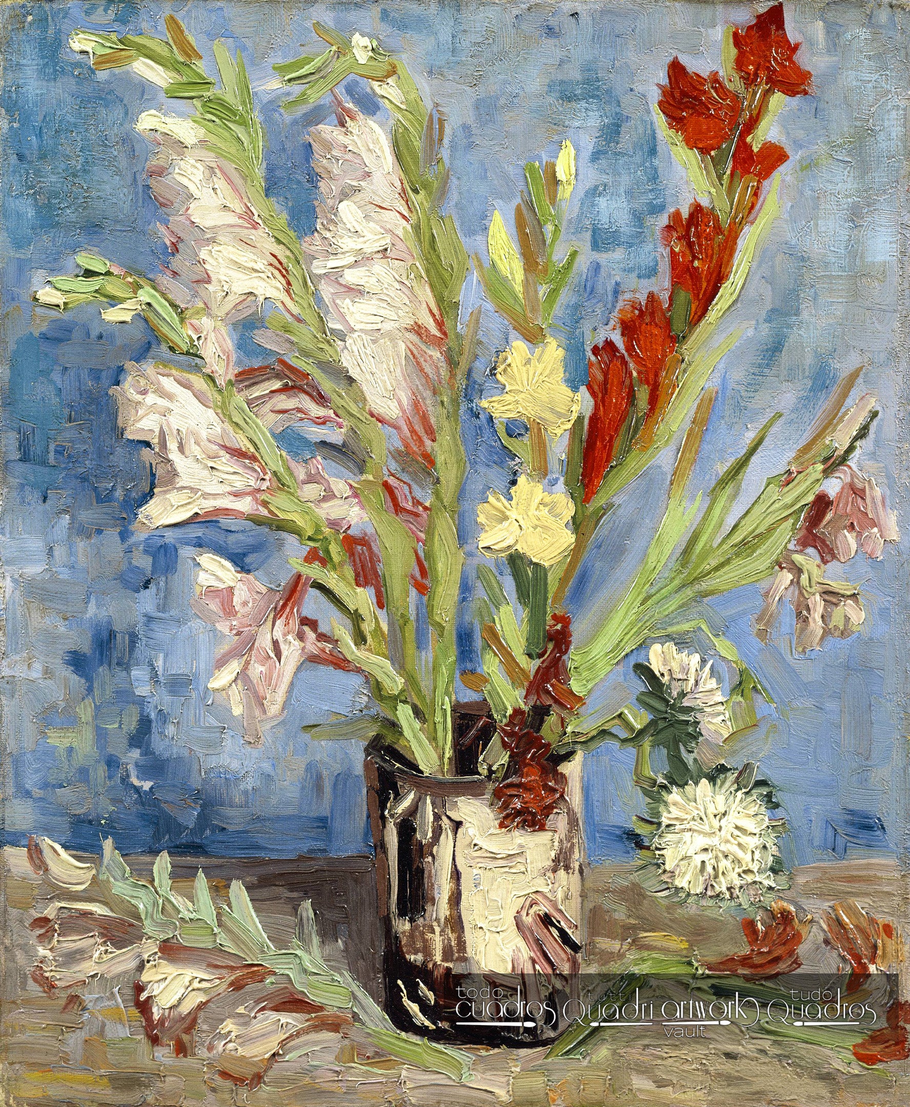 Vaso di gladioli e astri Cinesi, Van Gogh