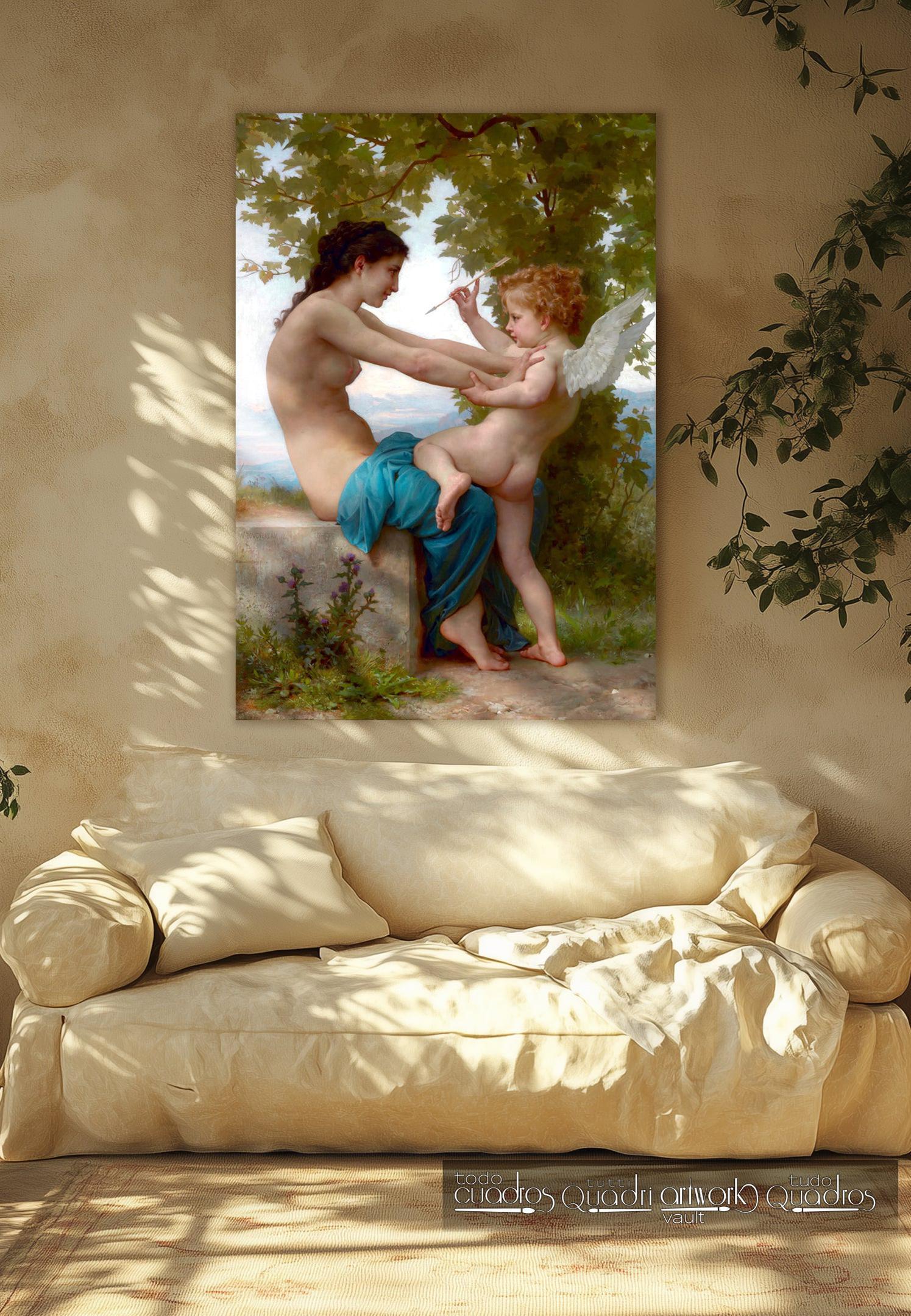 Una giovane ragazza che si difende da Eros, Bouguereau