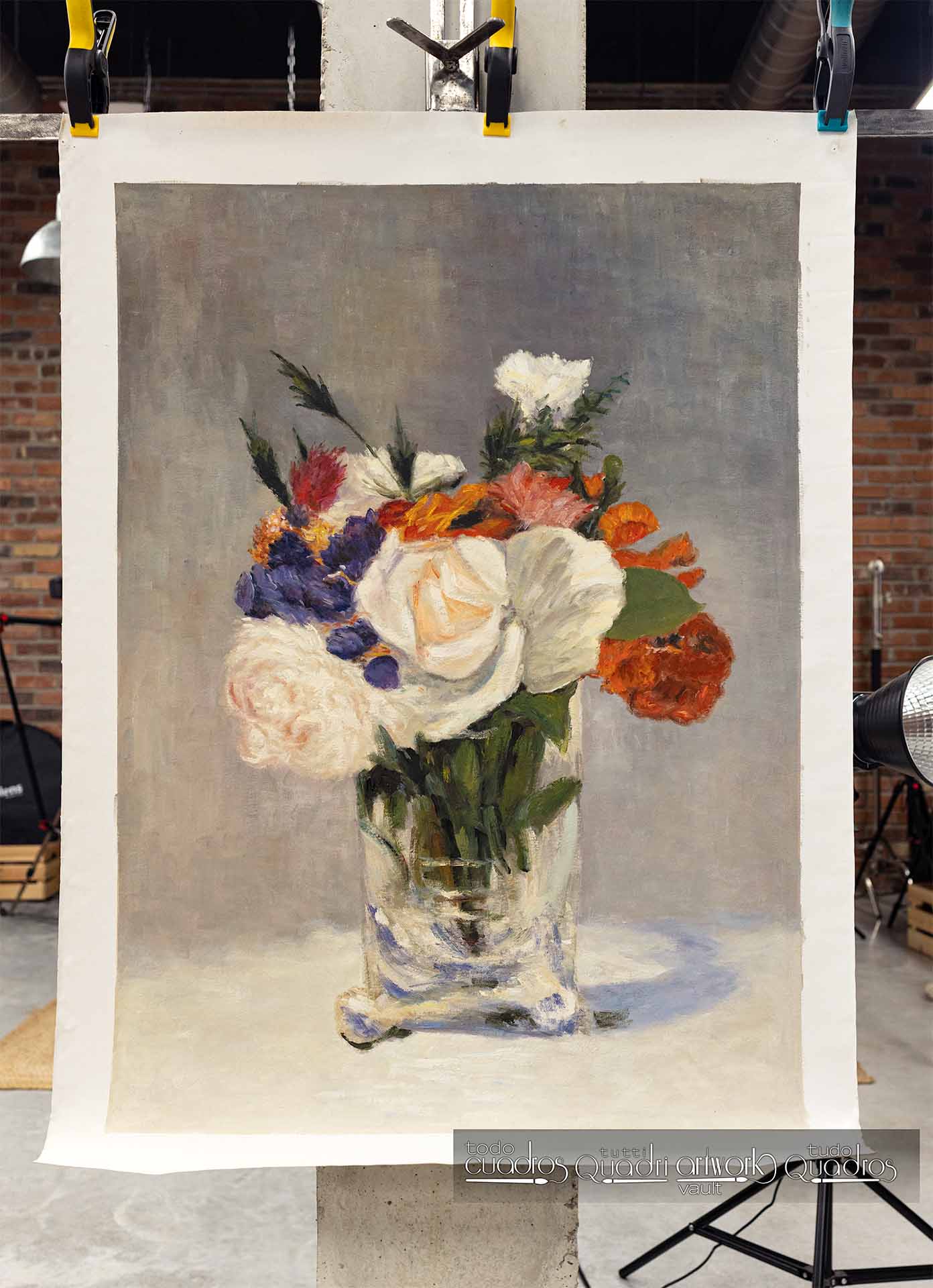 Fiori in un vaso di cristallo, Manet