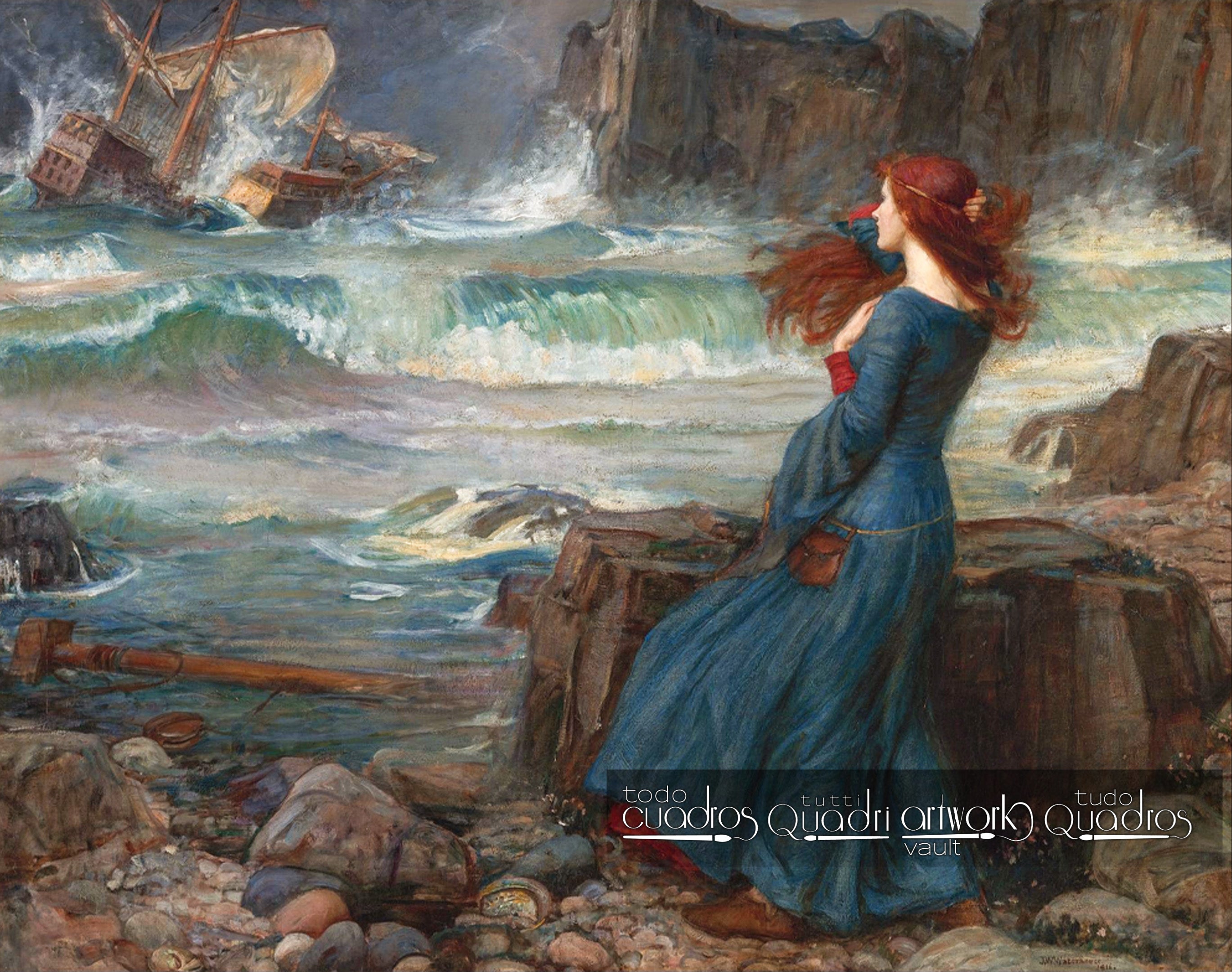 Miranda e la tempesta, J. W. Waterhouse