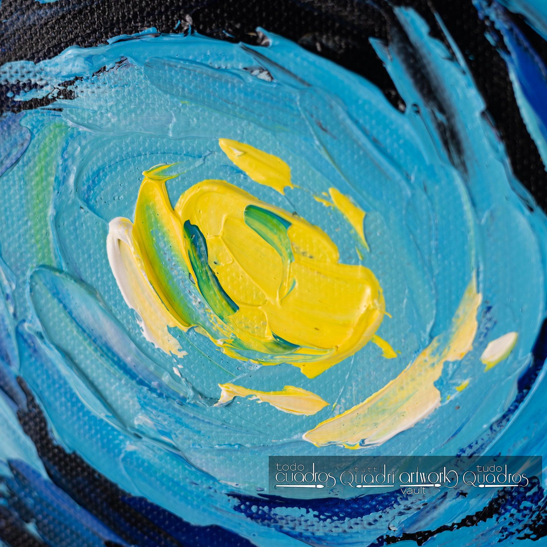 Snoopy nella notte stellata, olio