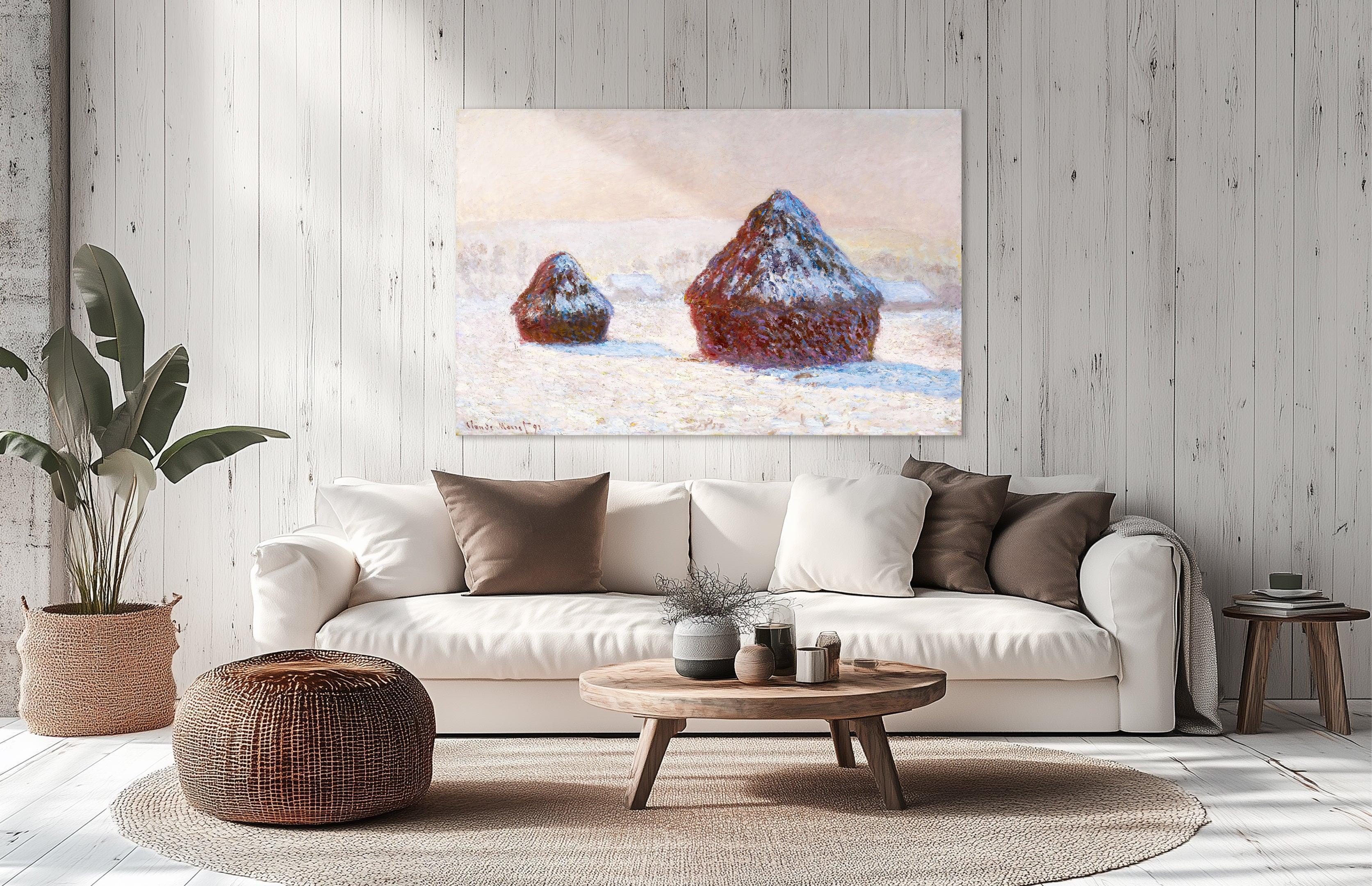 Covoni, effetto di neve, il mattino, Monet