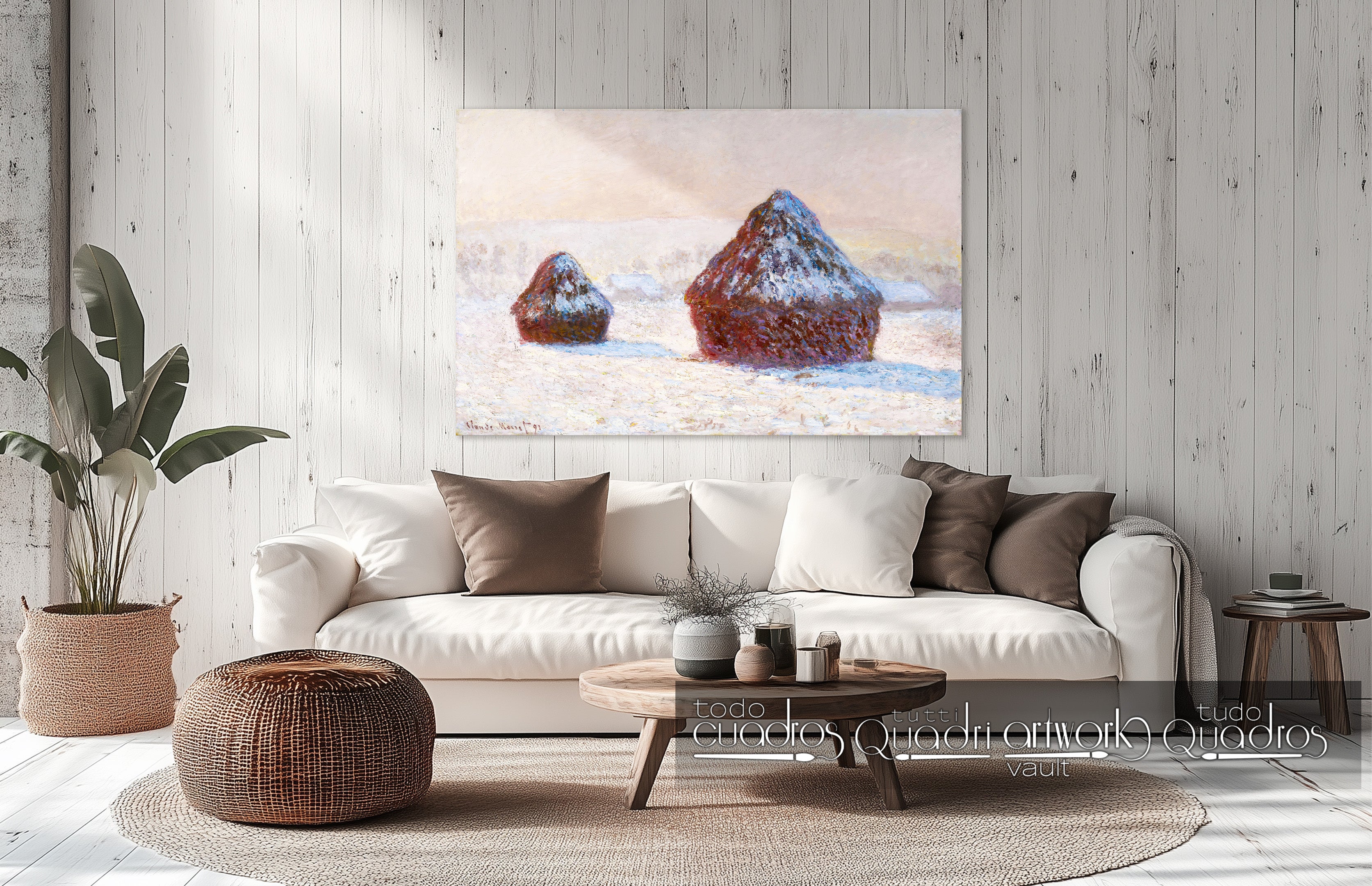 Covoni, effetto di neve, il mattino, Monet