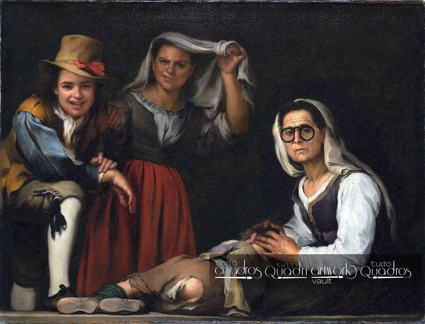 Quattro figure su un gradino, Murillo