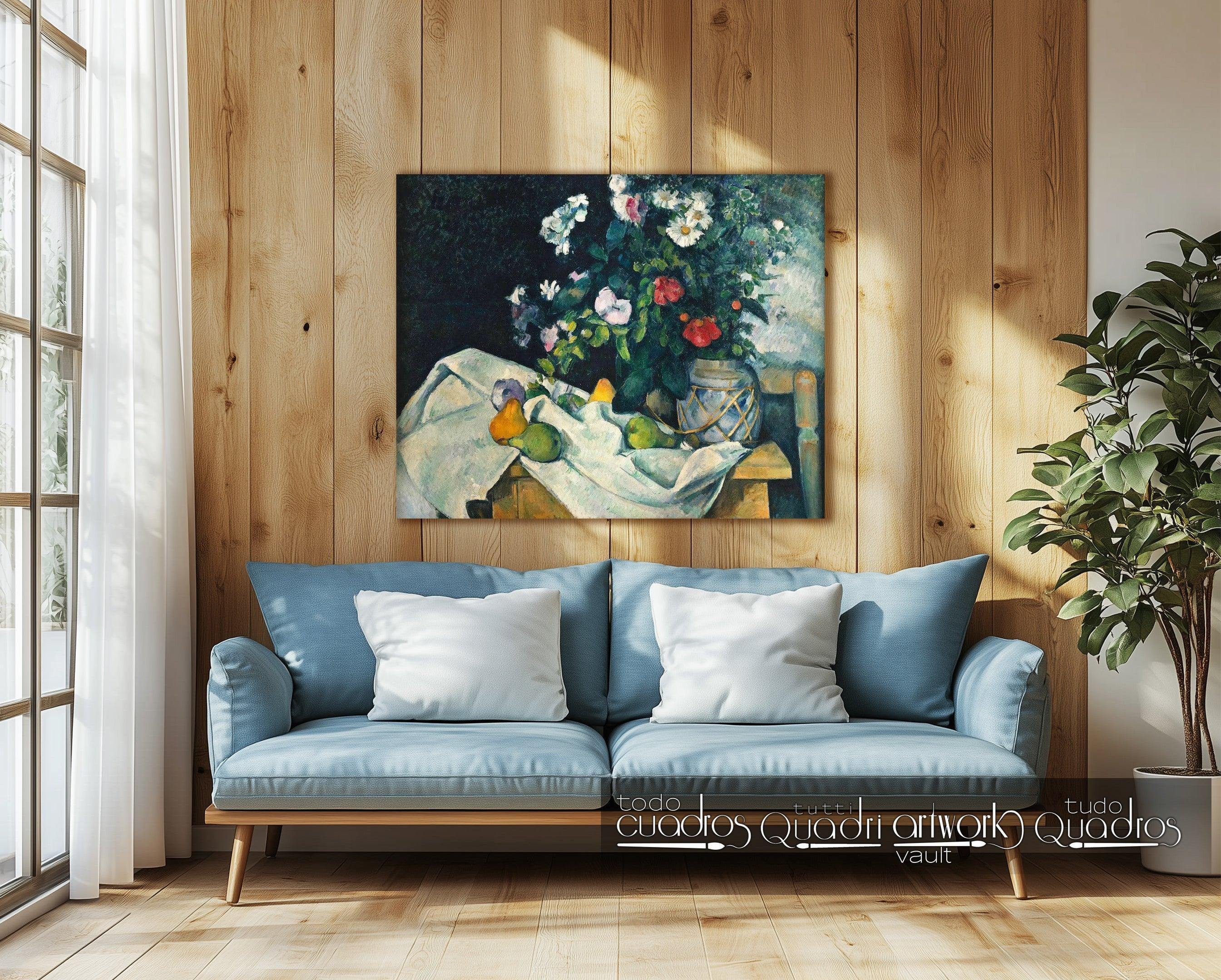Natura morta con fiori e frutta, Cézanne