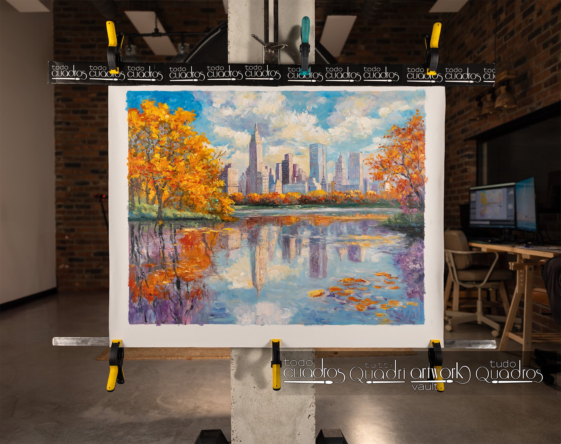 Specchi d'autunno a New York, stile Monet