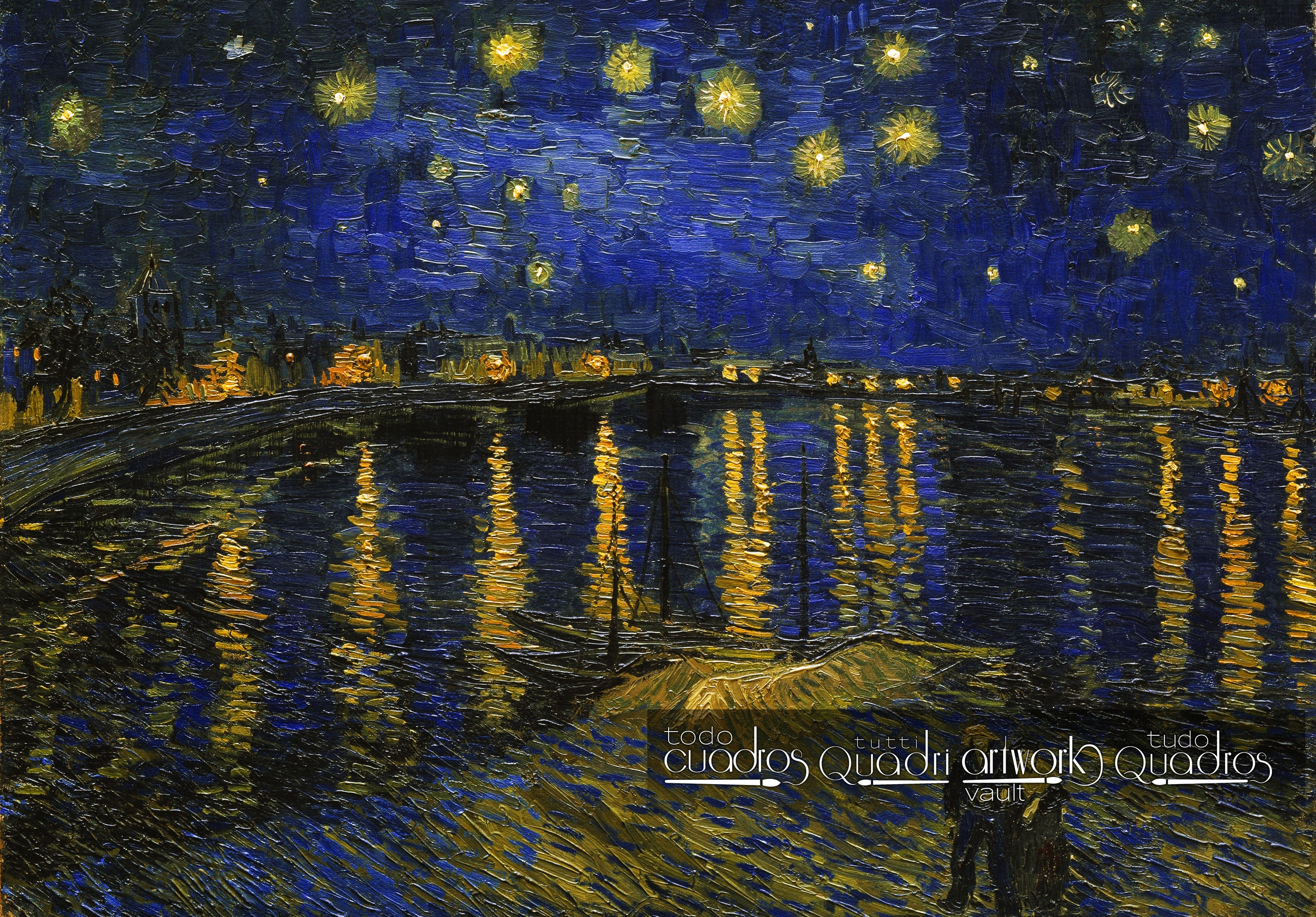 Notte stellata sul Rodano, Van Gogh