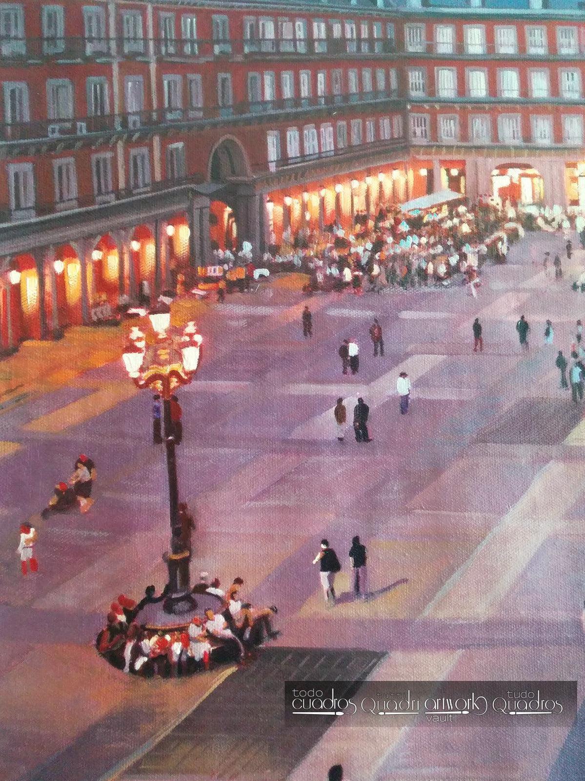 La Plaza Mayor di Madrid, Tramonto