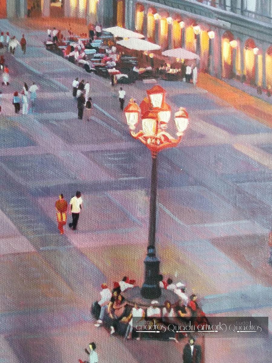 La Plaza Mayor di Madrid, Tramonto