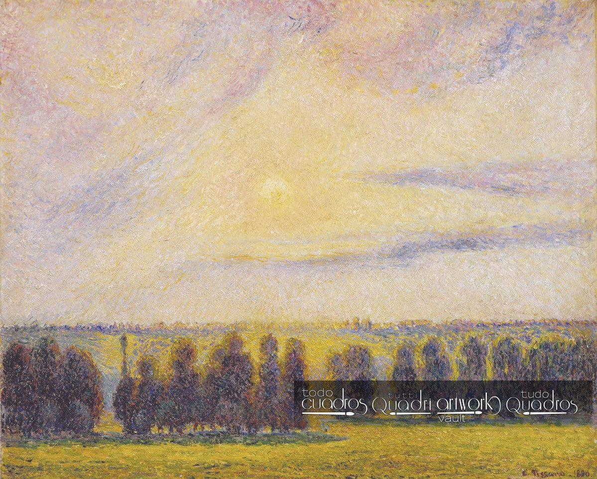 Tramonto a Éragny, Pissarro