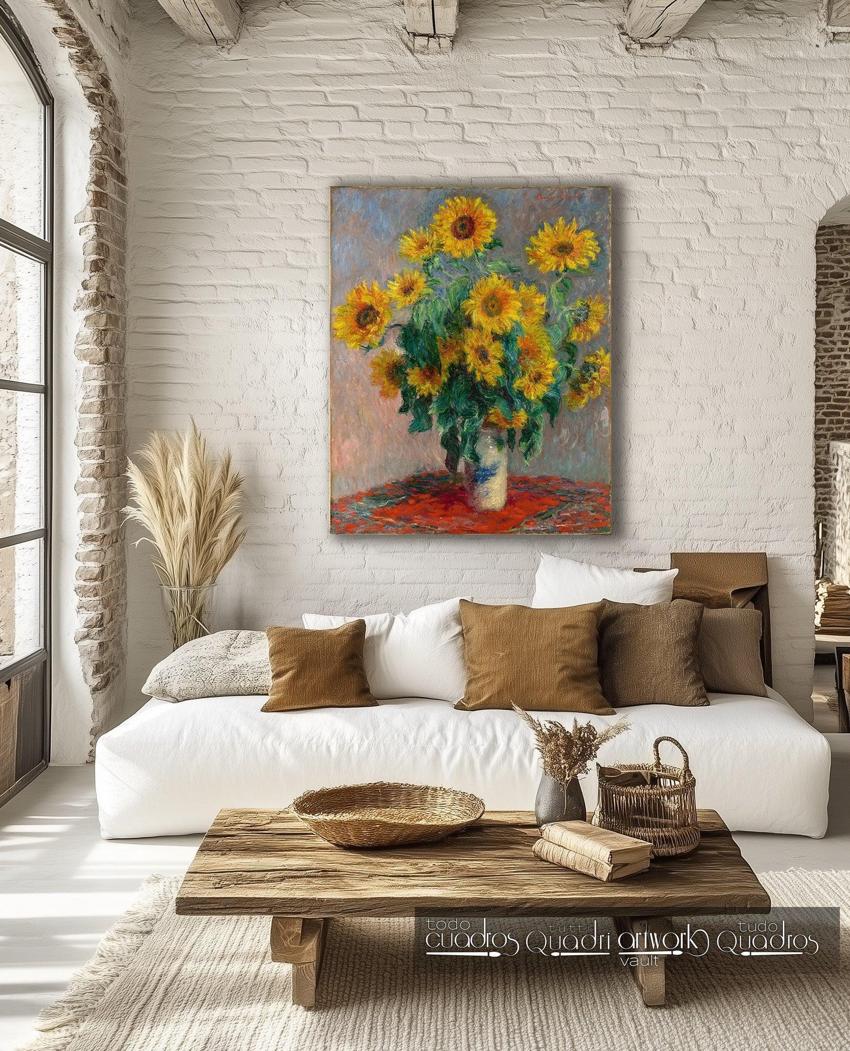 Bouquet di girasoli, Monet