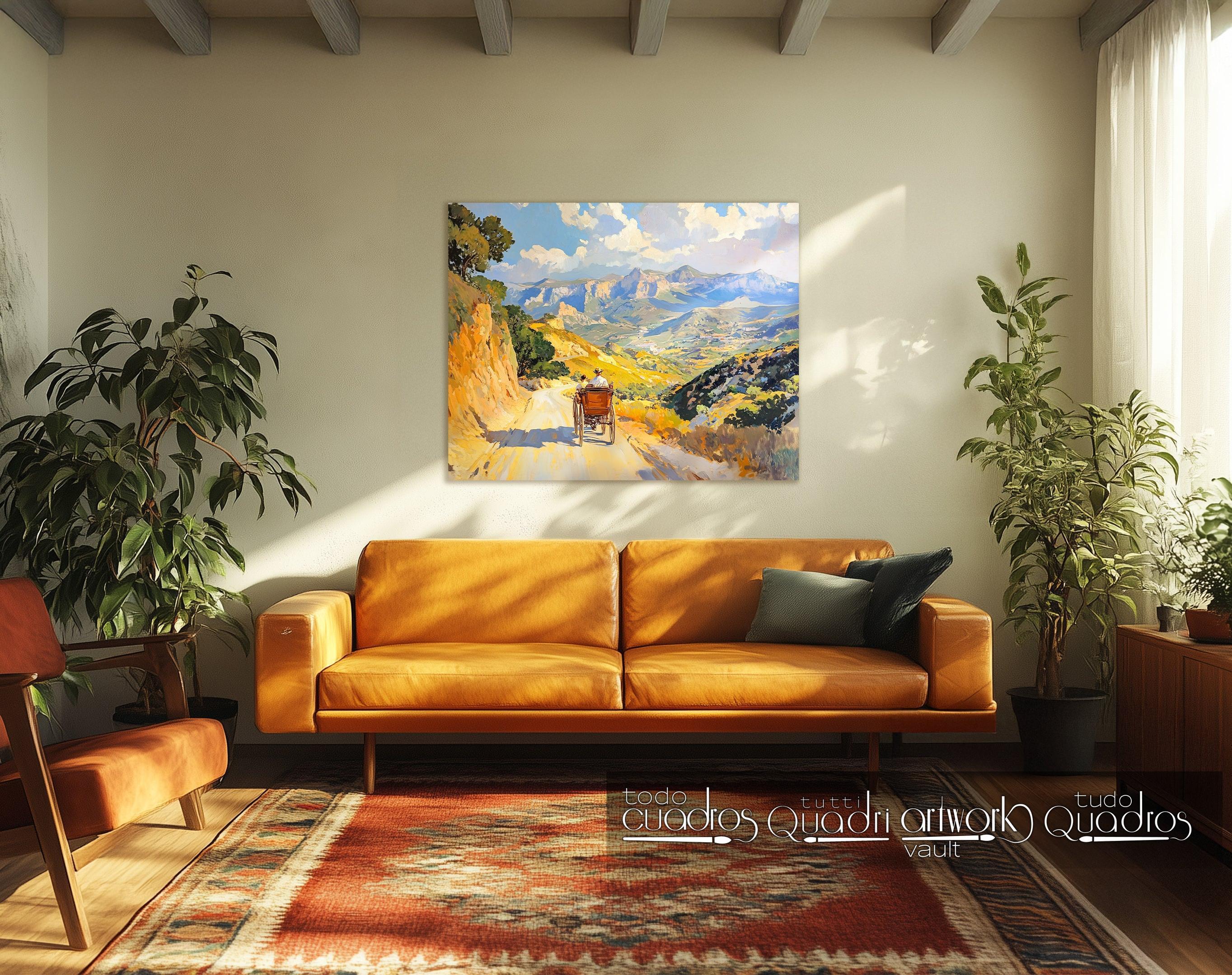 Sentiero tra le montagne, stile Sorolla