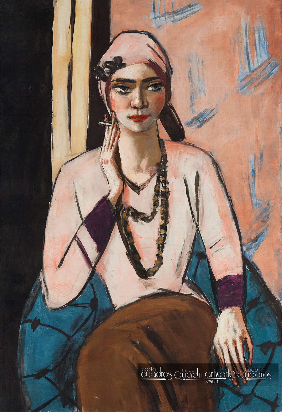 Quappi con maglione rosa, Max Beckmann