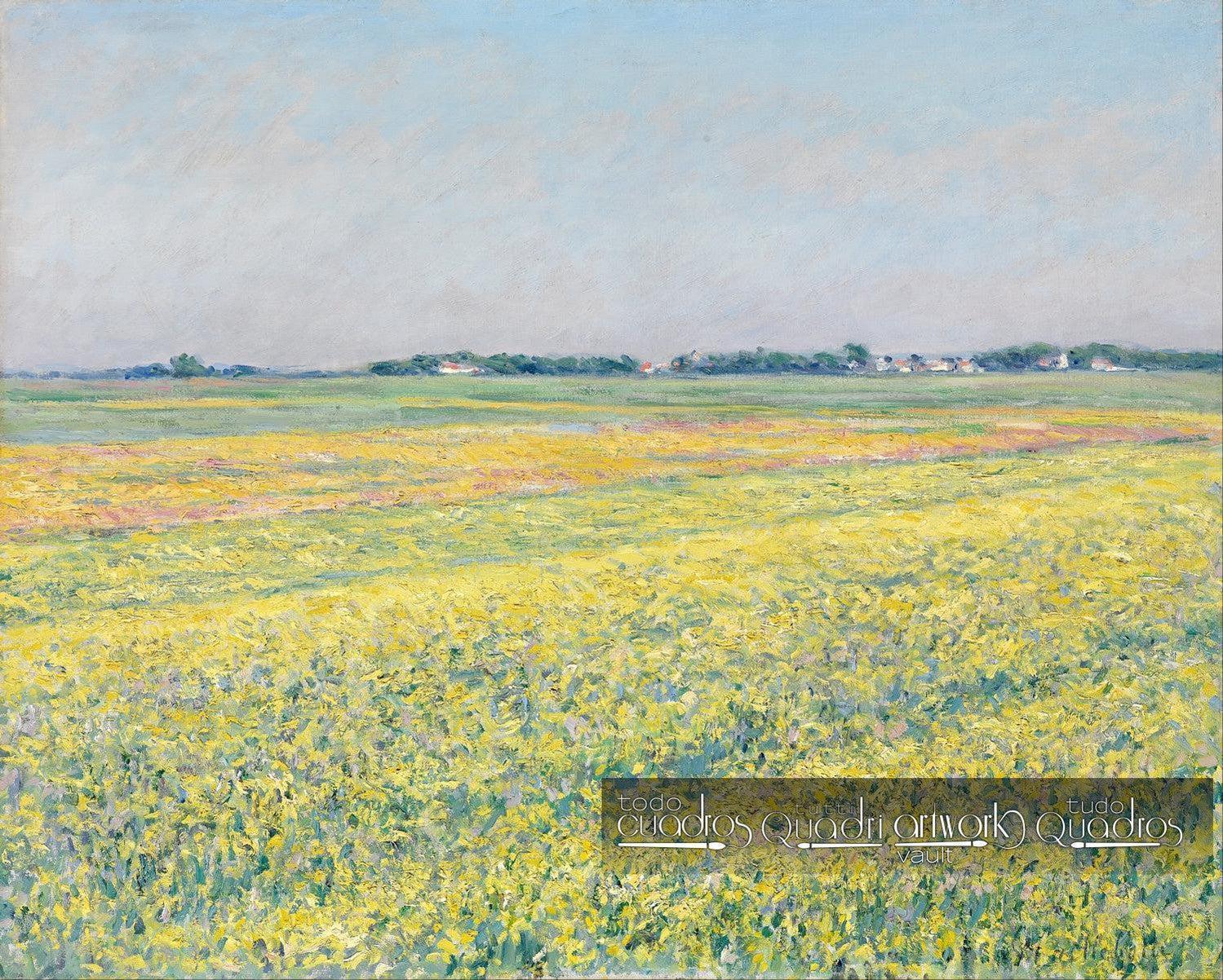 La pianura di Gennevilliers, campi gialli, Caillebotte
