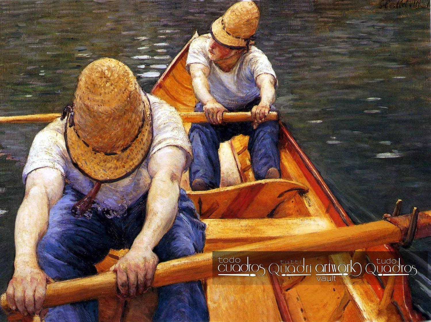 Canottieri che remano sull'Yerres, Caillebotte