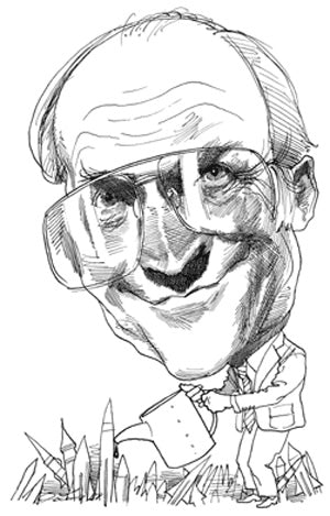 Caricatura del vicepresidente degli USA.
