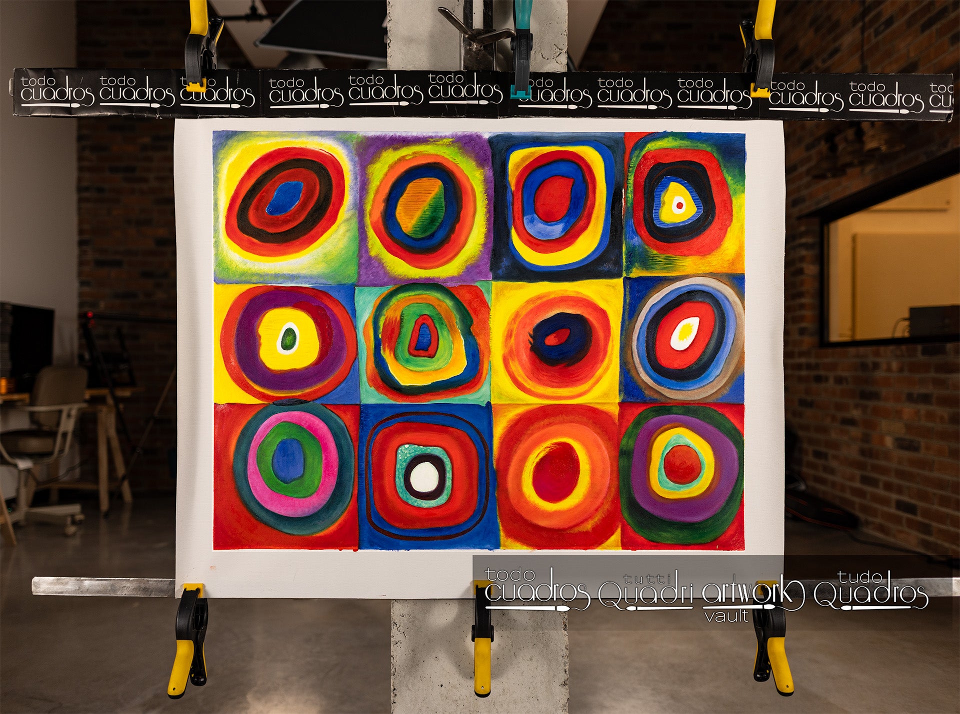 Studio sul colore: Quadrati con cerchi concentrici, Kandinsky