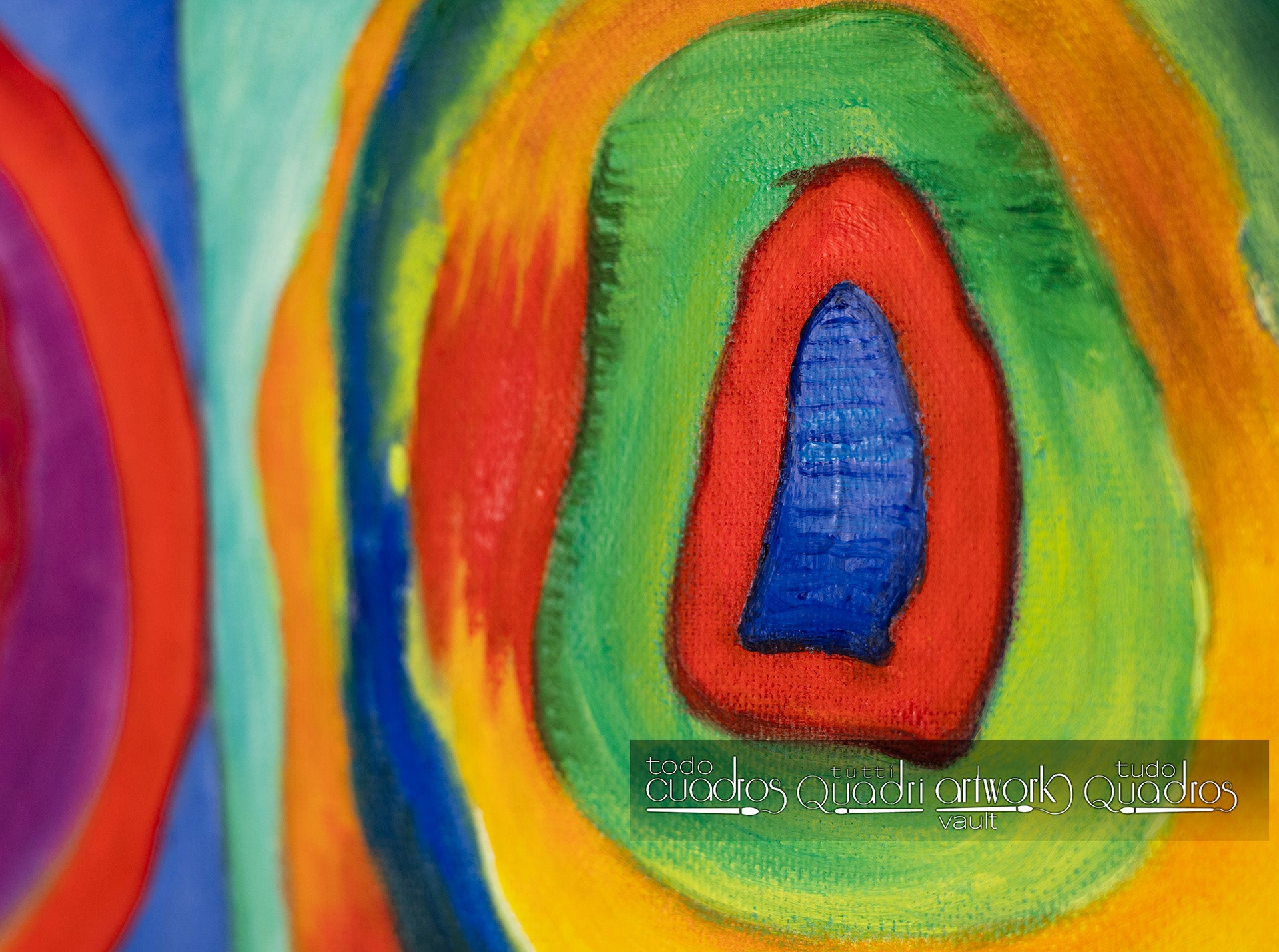 Studio sul colore: Quadrati con cerchi concentrici, Kandinsky