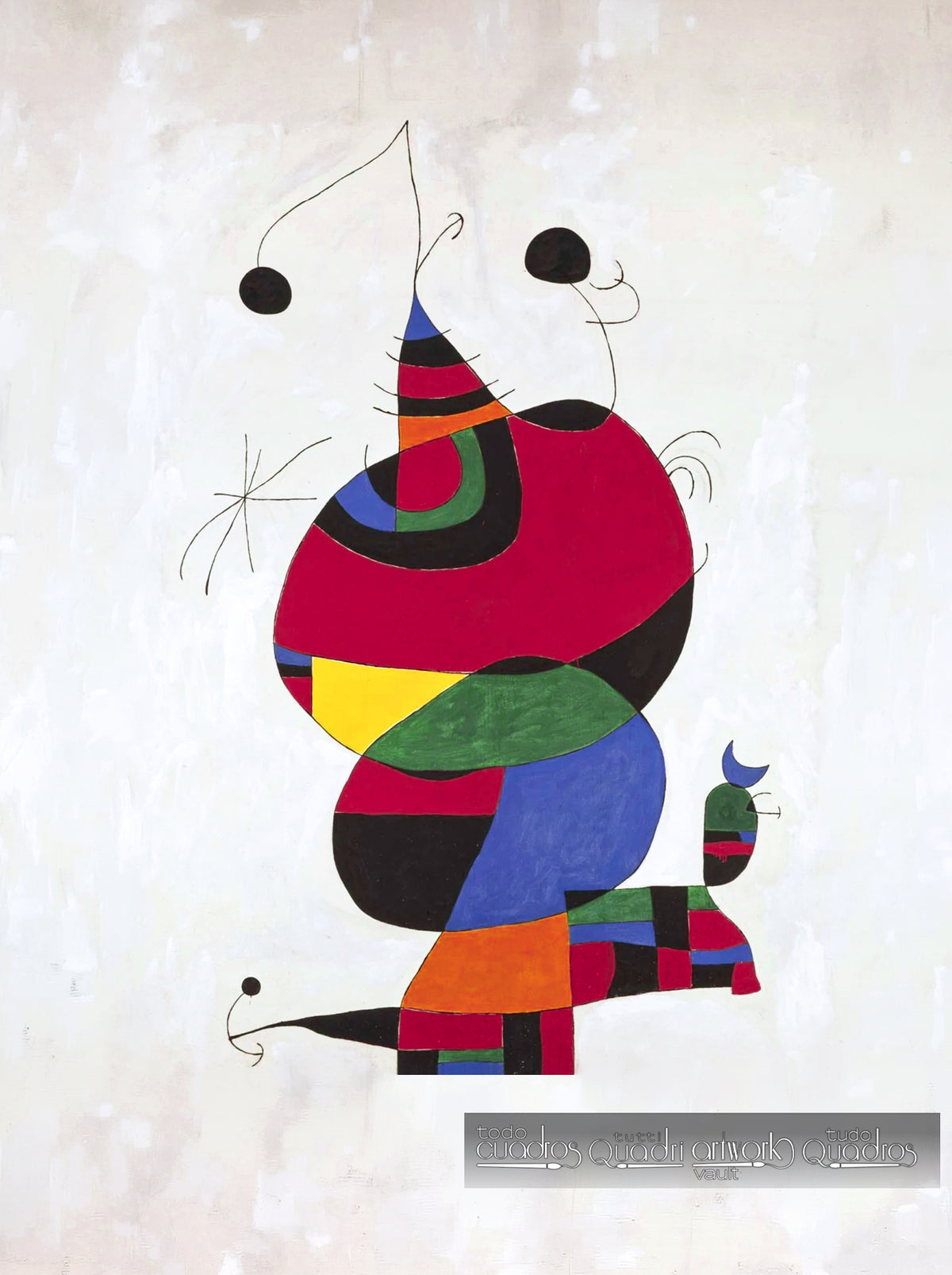 Donna, uccello e stella, Miró
