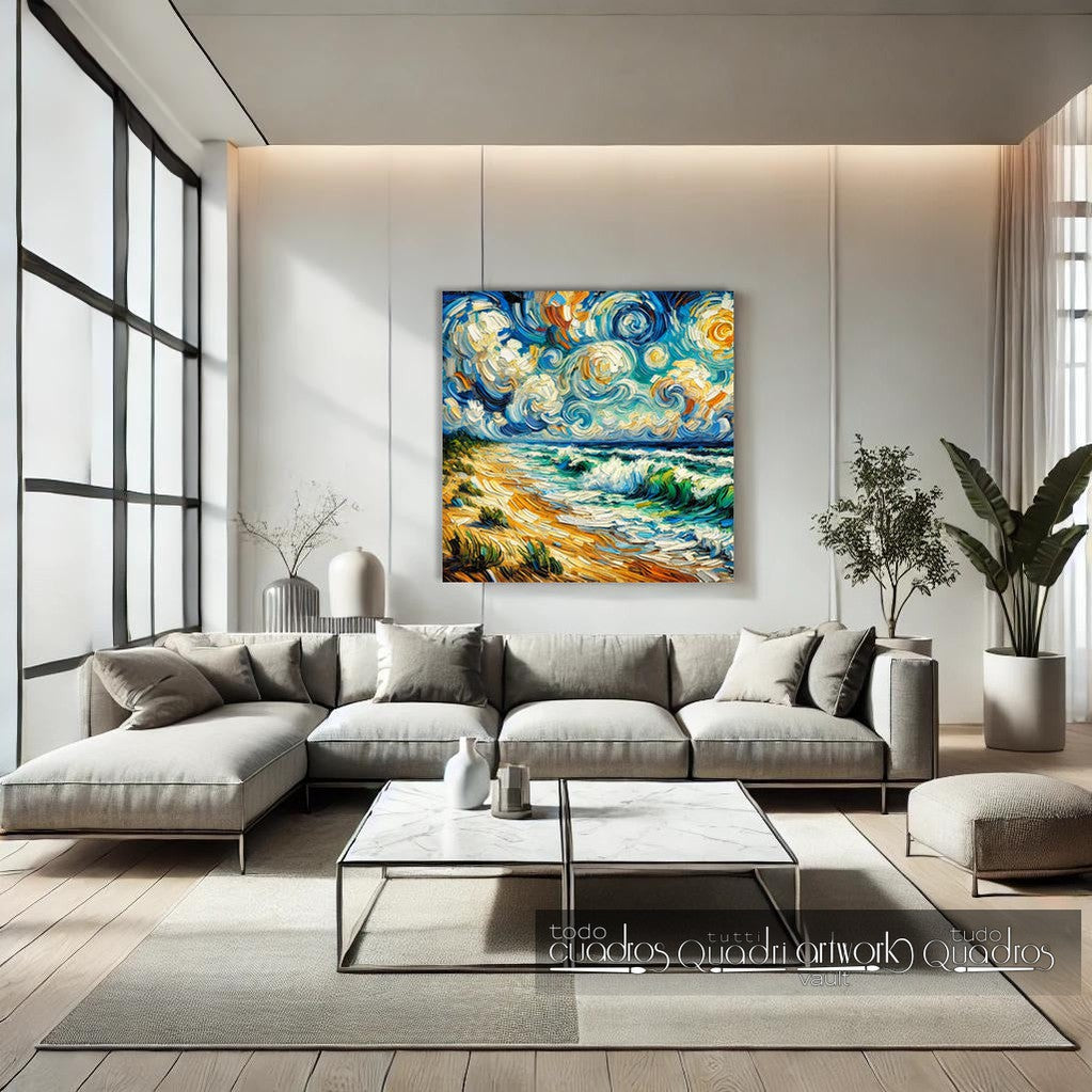 Spiaggia di Arles, stile Van Gogh
