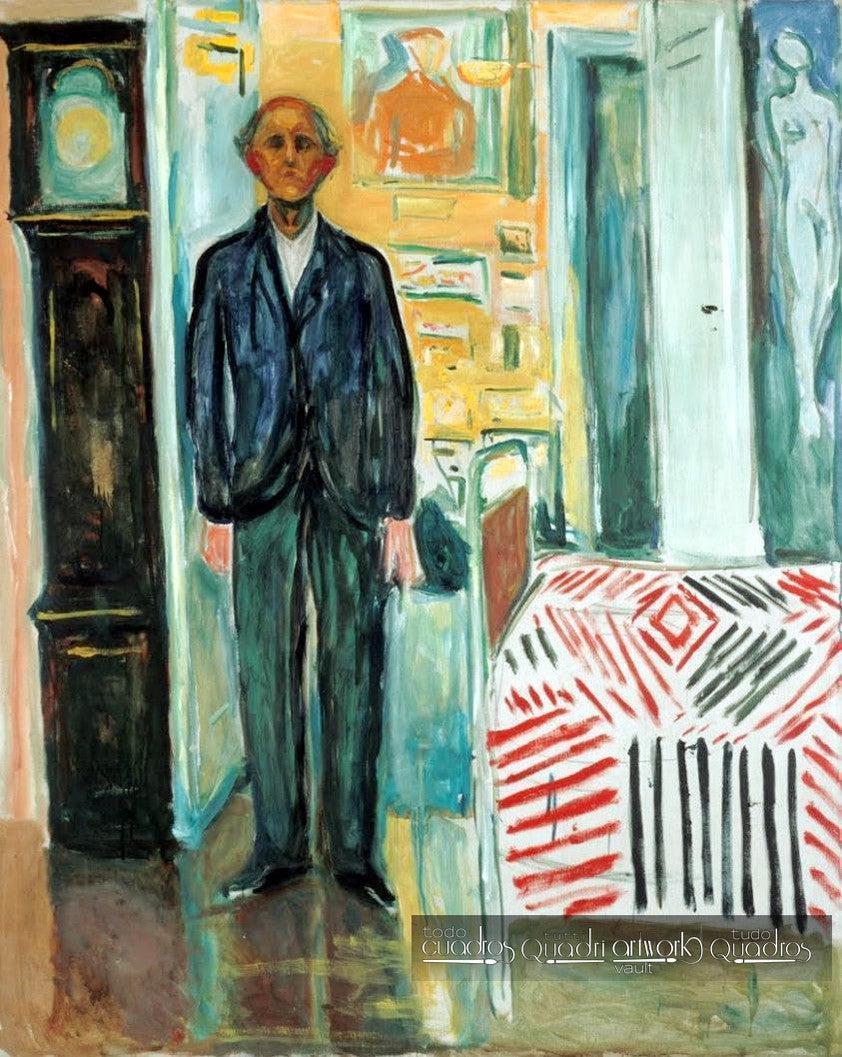 Autoritratto tra il letto e l'orologio, Munch