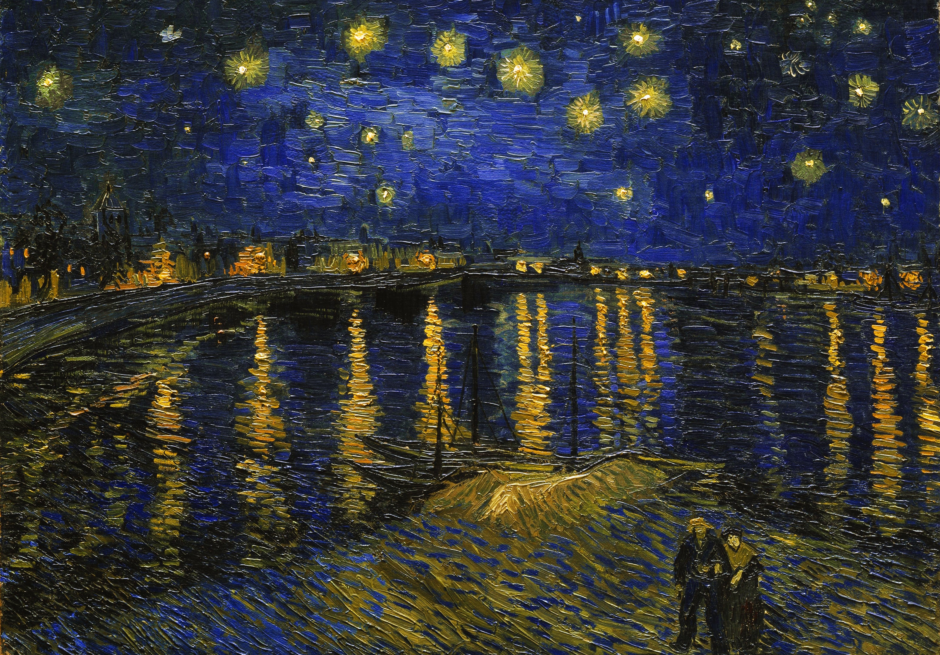 Notte stellata sul Rodano, Van Gogh