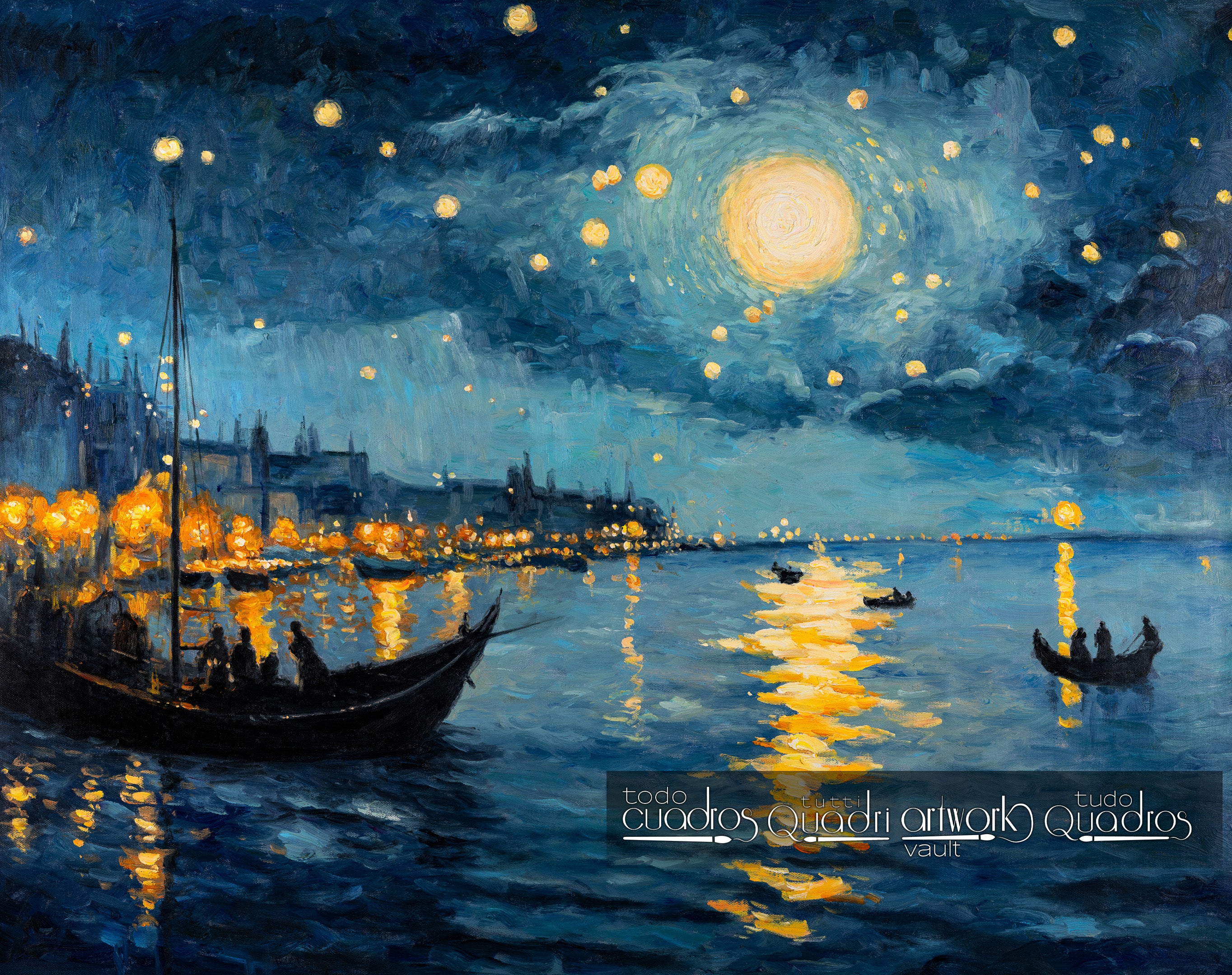 Impressioni di una Notte Brillante, stile Monet