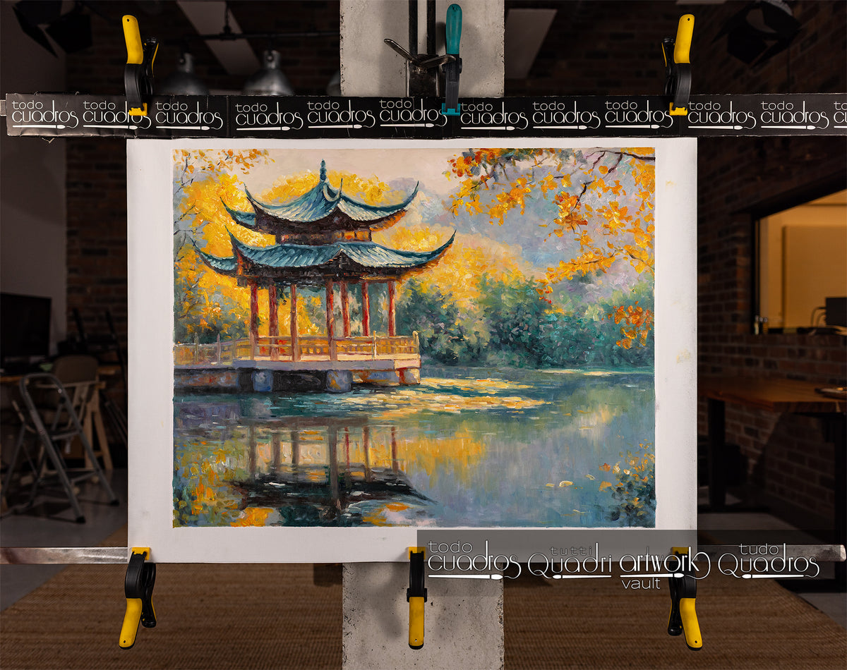Riflessi d'autunno, stile Monet