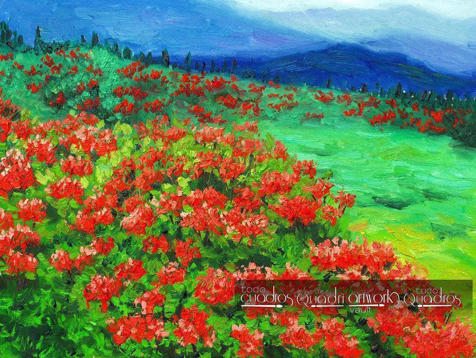 Paesaggio Fiorito, Olio