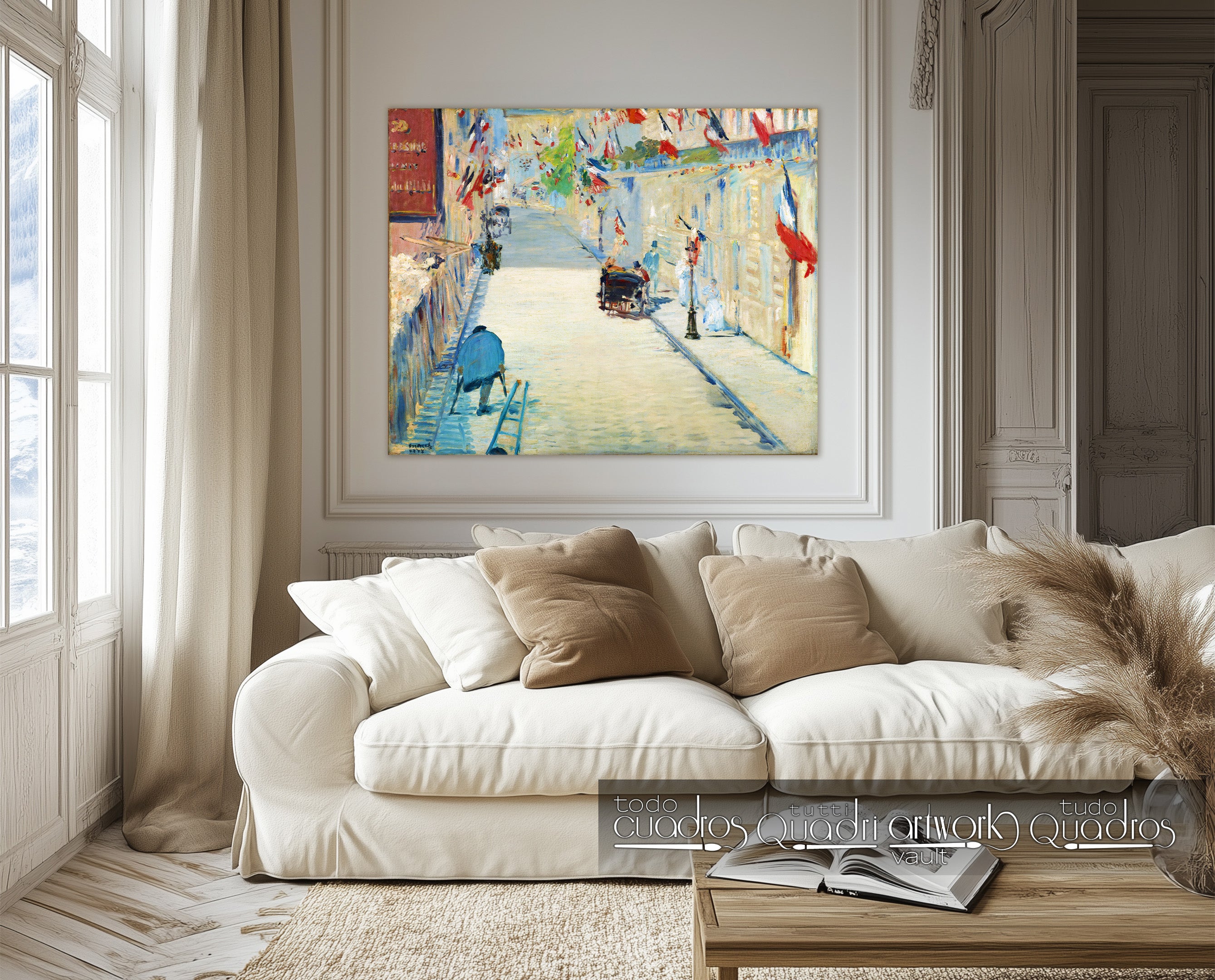 La Rue Mosnier aux drapeaux, Manet