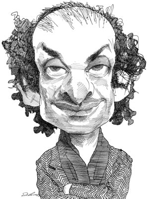 Il controverso letterato Rushdie.
