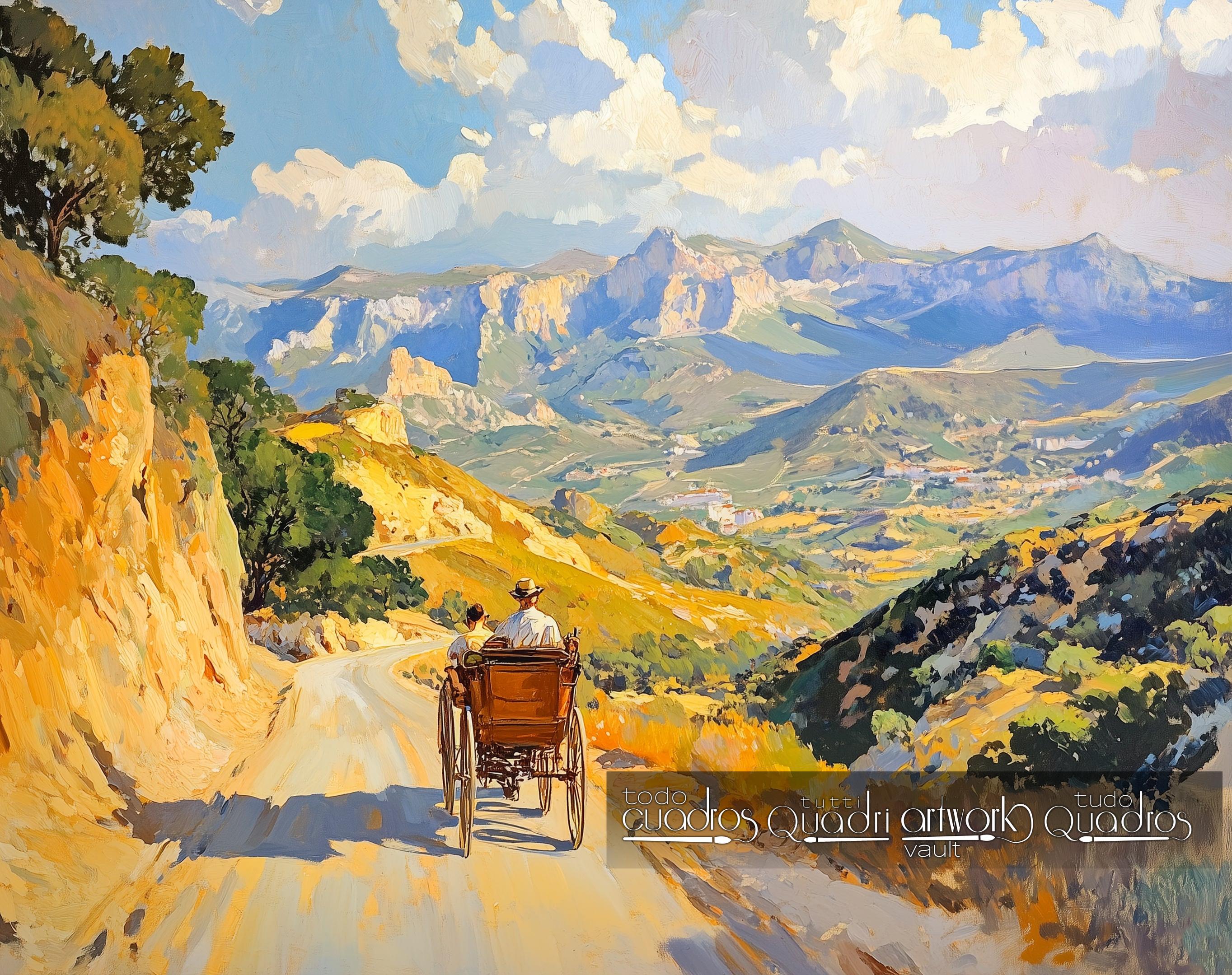 Sentiero tra le montagne, stile Sorolla