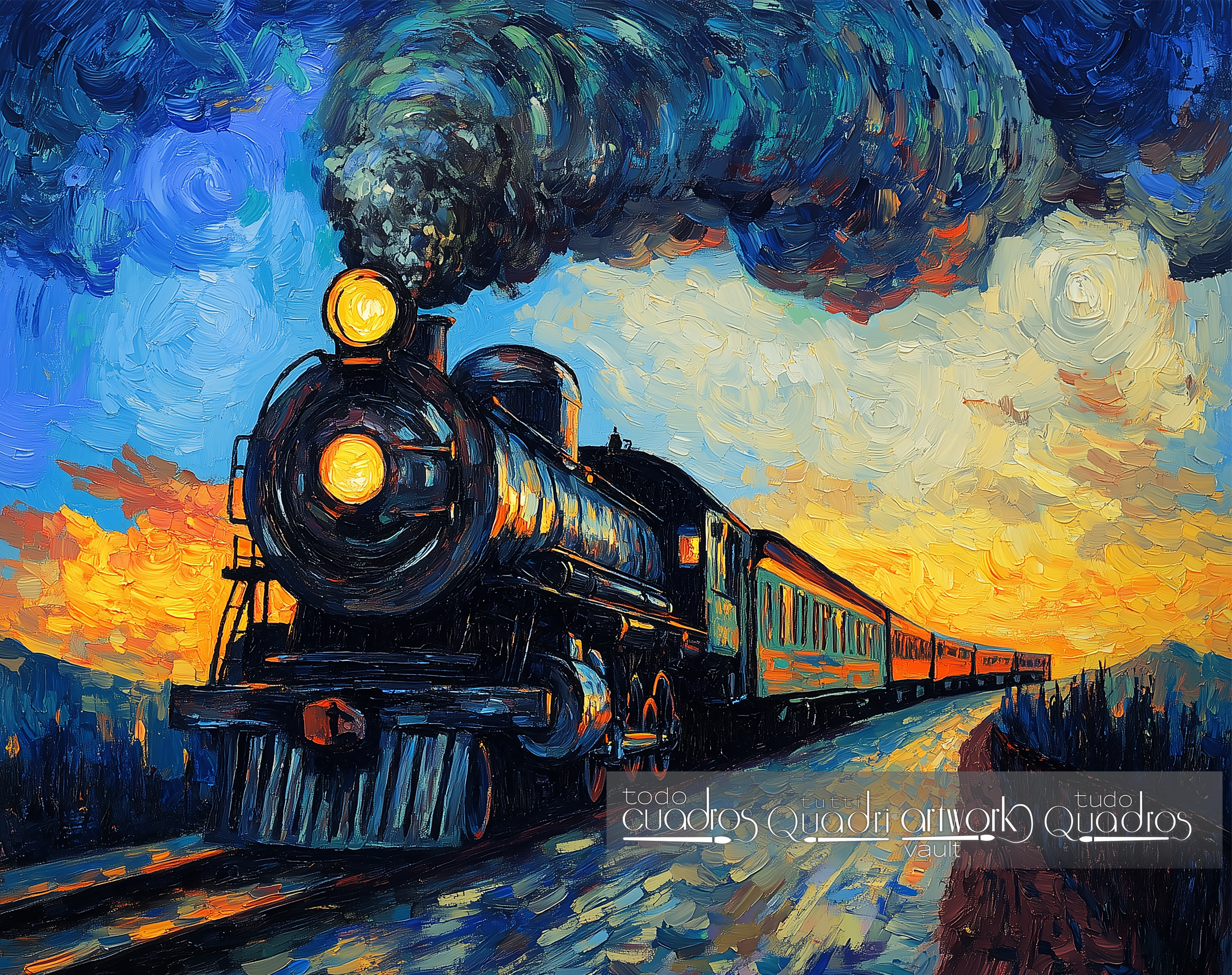 Viaggio al Tramonto, stile Van Gogh