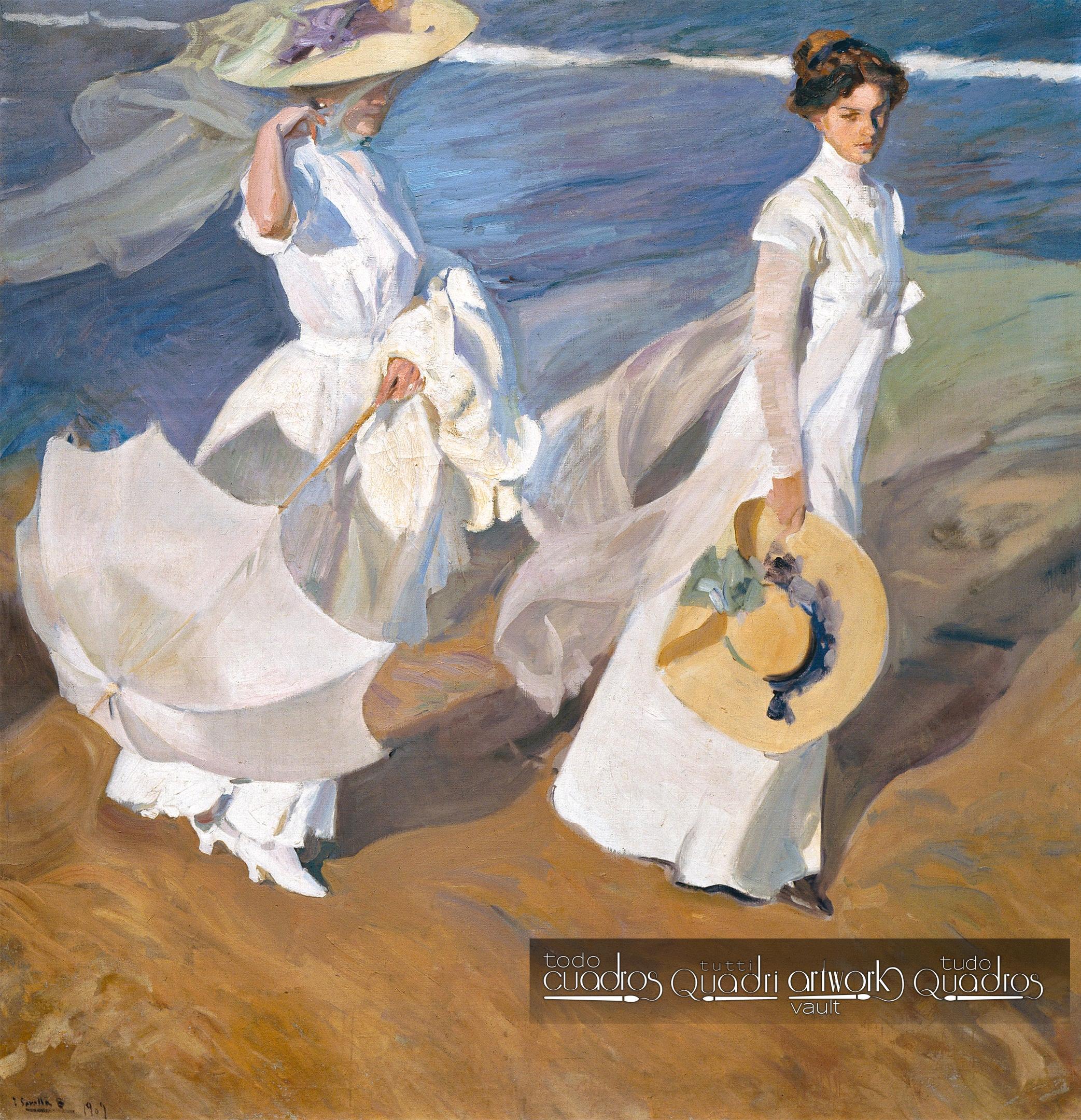 Passeggiata in riva al mare, J. Sorolla