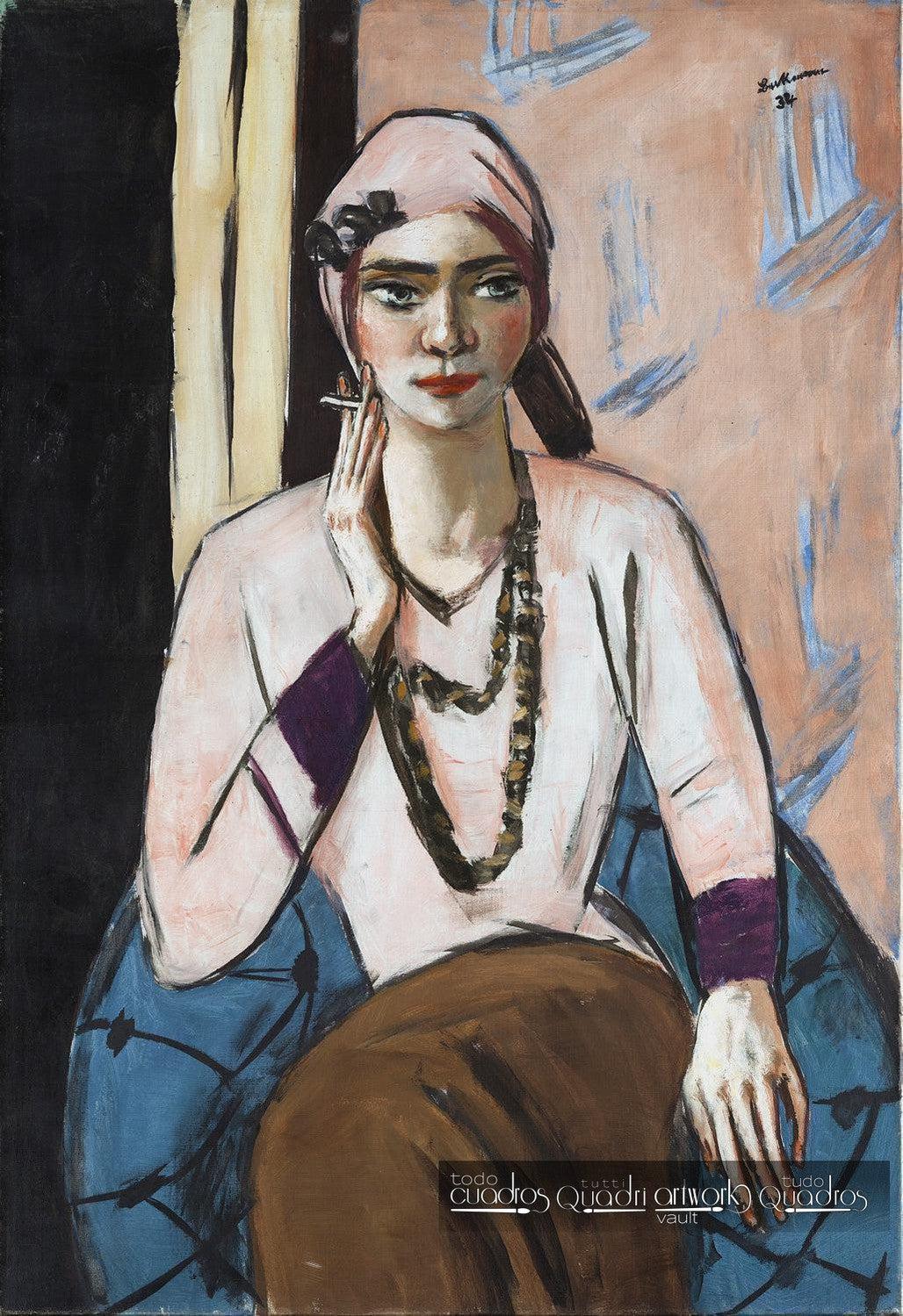 Quappi con maglione rosa, Max Beckmann
