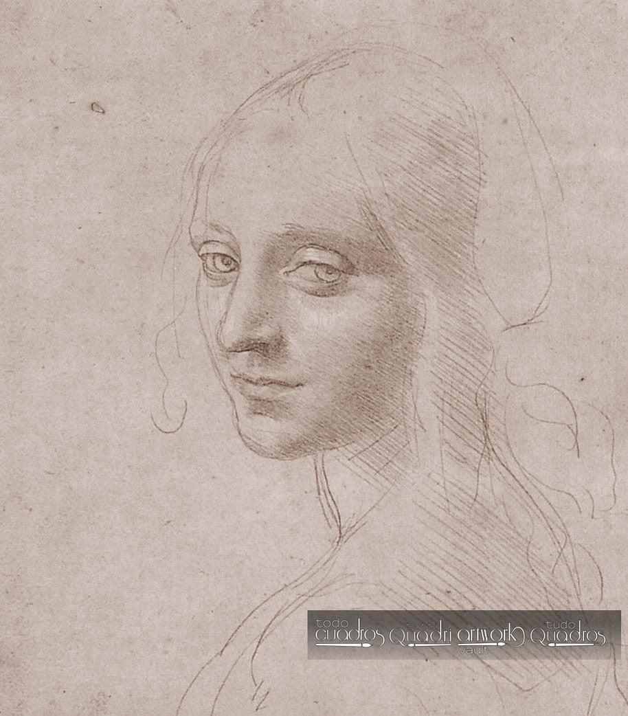 Ritratto di fanciulla (studio per il volto dell'angelo della Vergine delle Rocce), Leonardo da Vinci