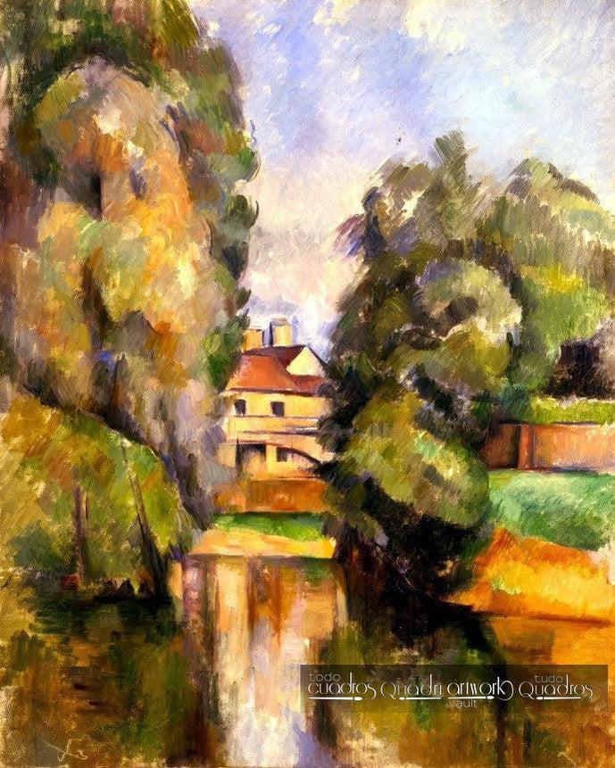 Casa di campagna con fiume, Cézanne