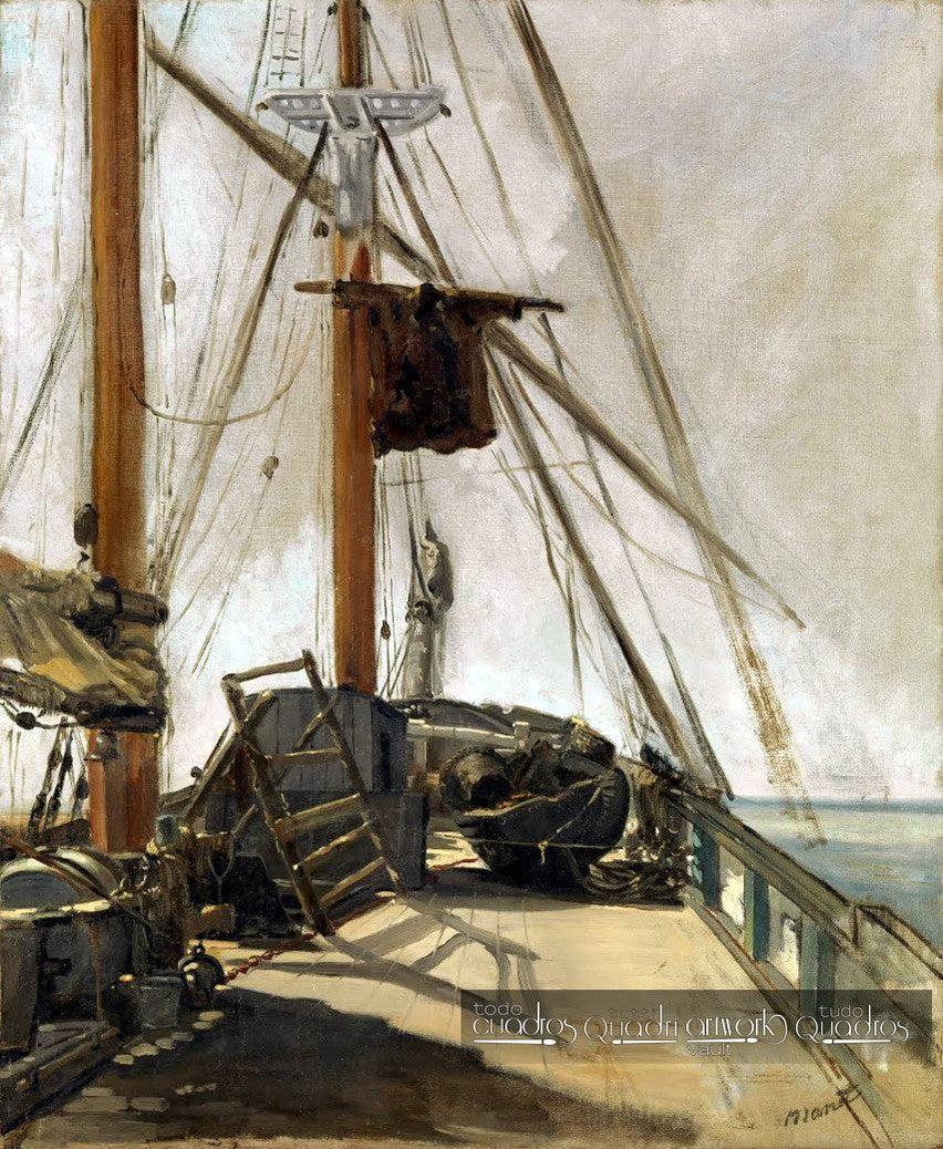 La coperta della barca, Manet