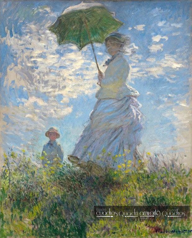 La passeggiata (Camille Monet con il figlio Jean sulla collina), Monet