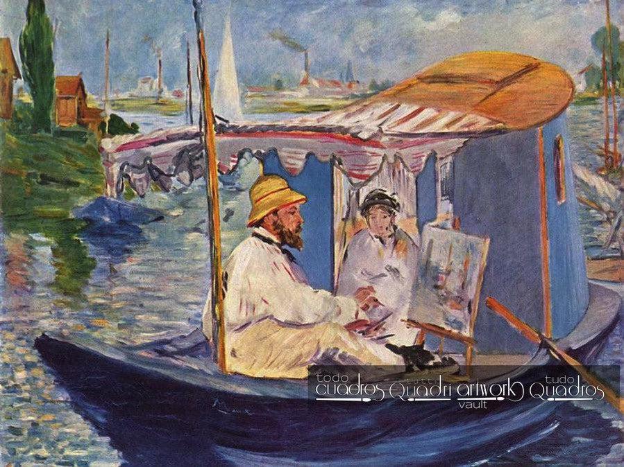 Monet che dipinge sulla sua barca, Manet