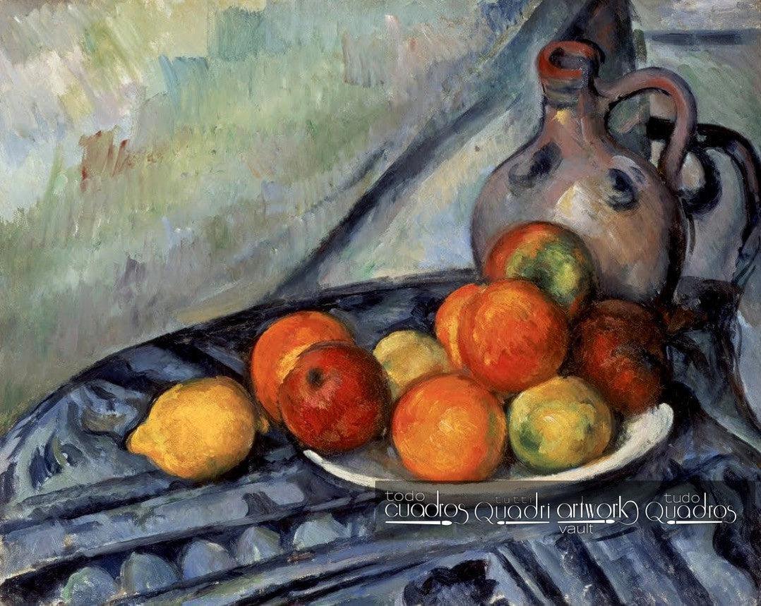 Frutta e brocca su un tavolo, Cézanne