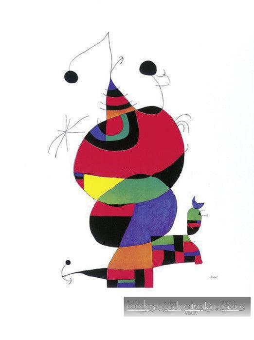 Donna, uccello e stella, Miró