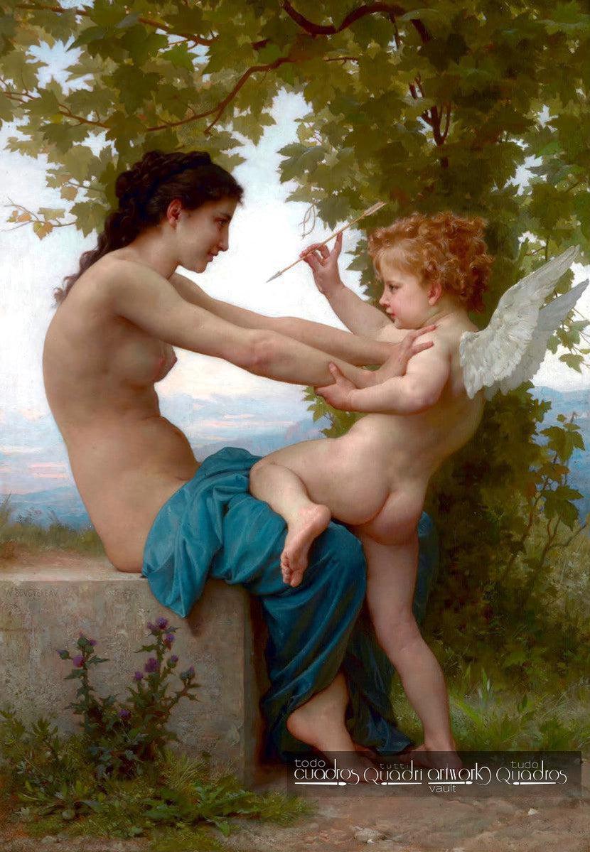 Una giovane ragazza che si difende da Eros, Bouguereau